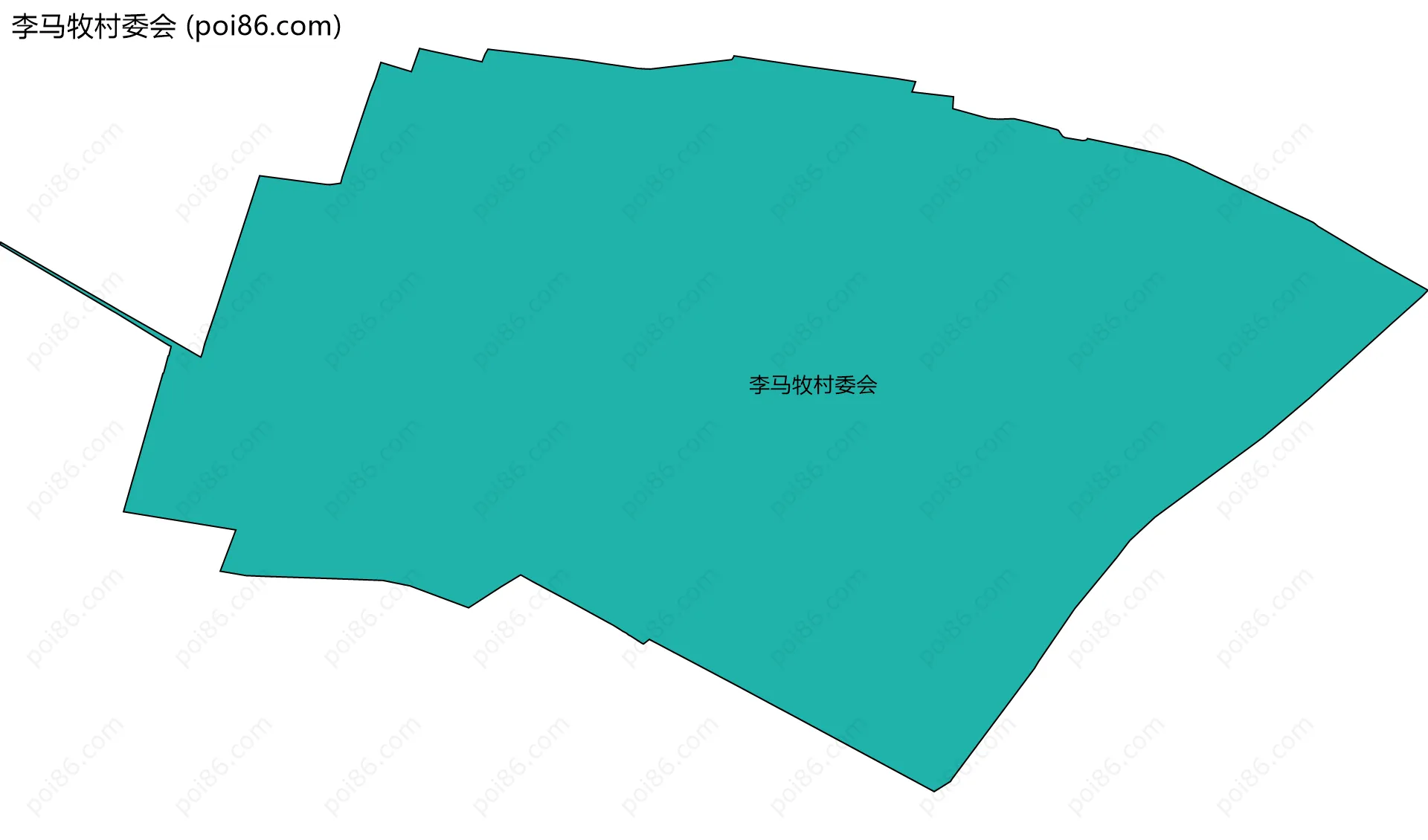 李马牧村委会边界地图