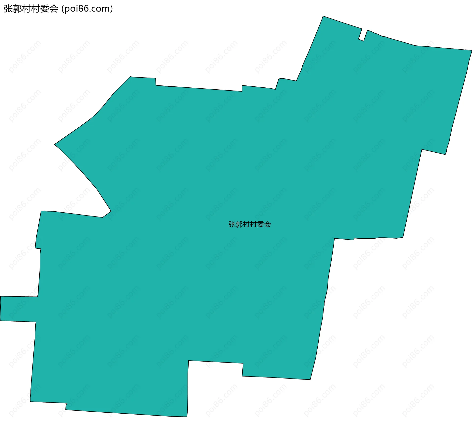 张郭村村委会边界地图