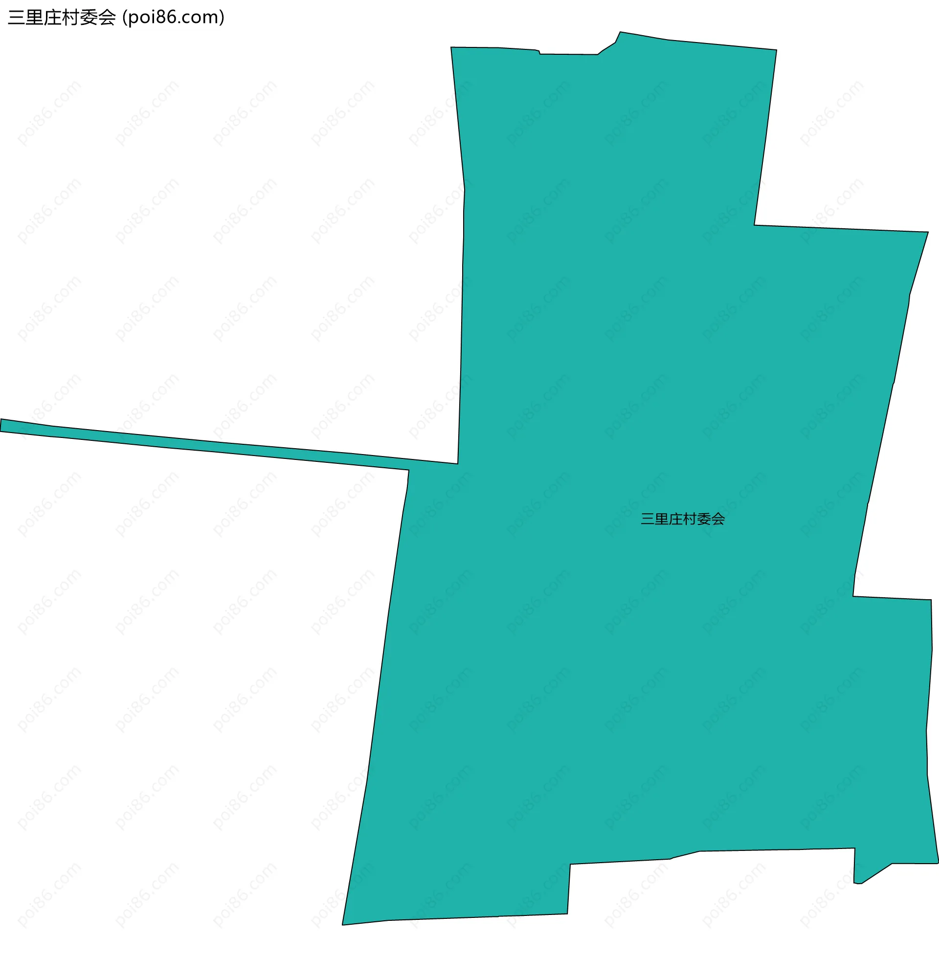 三里庄村委会边界地图