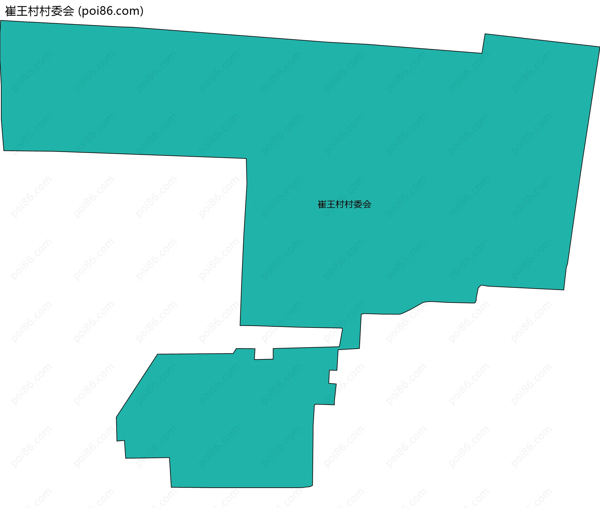 崔王村村委会边界地图
