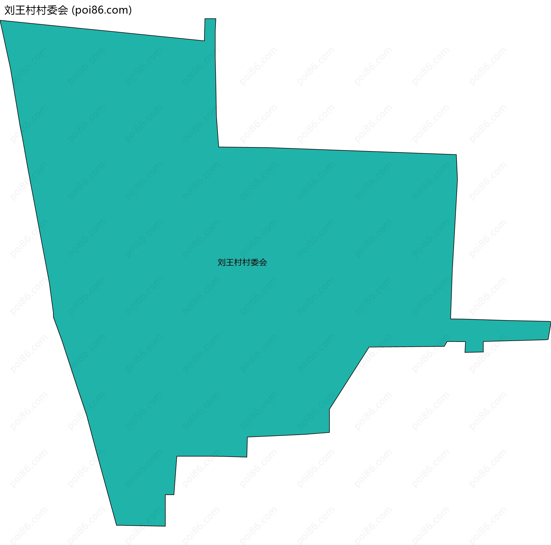 刘王村村委会边界地图