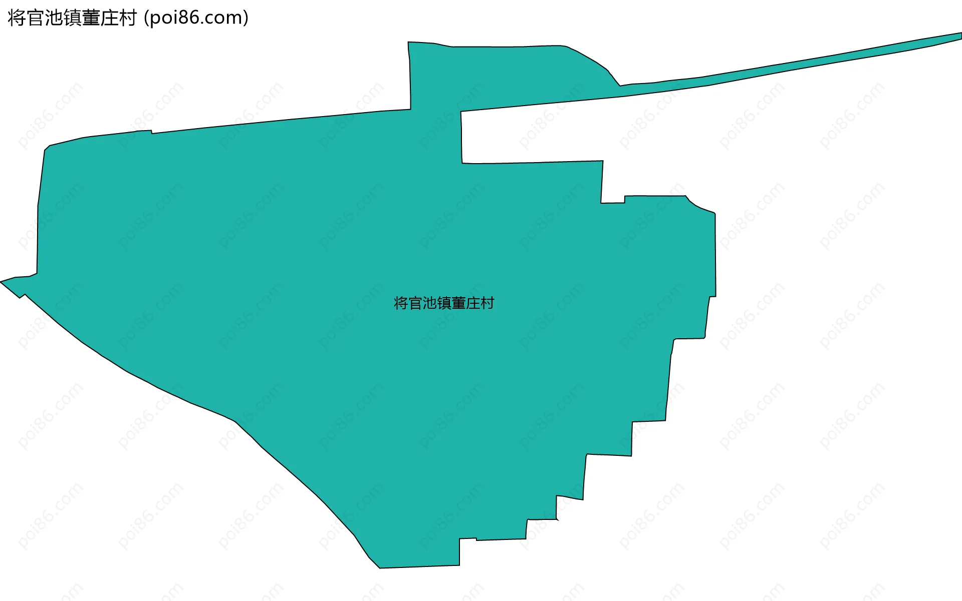 将官池镇董庄村边界地图