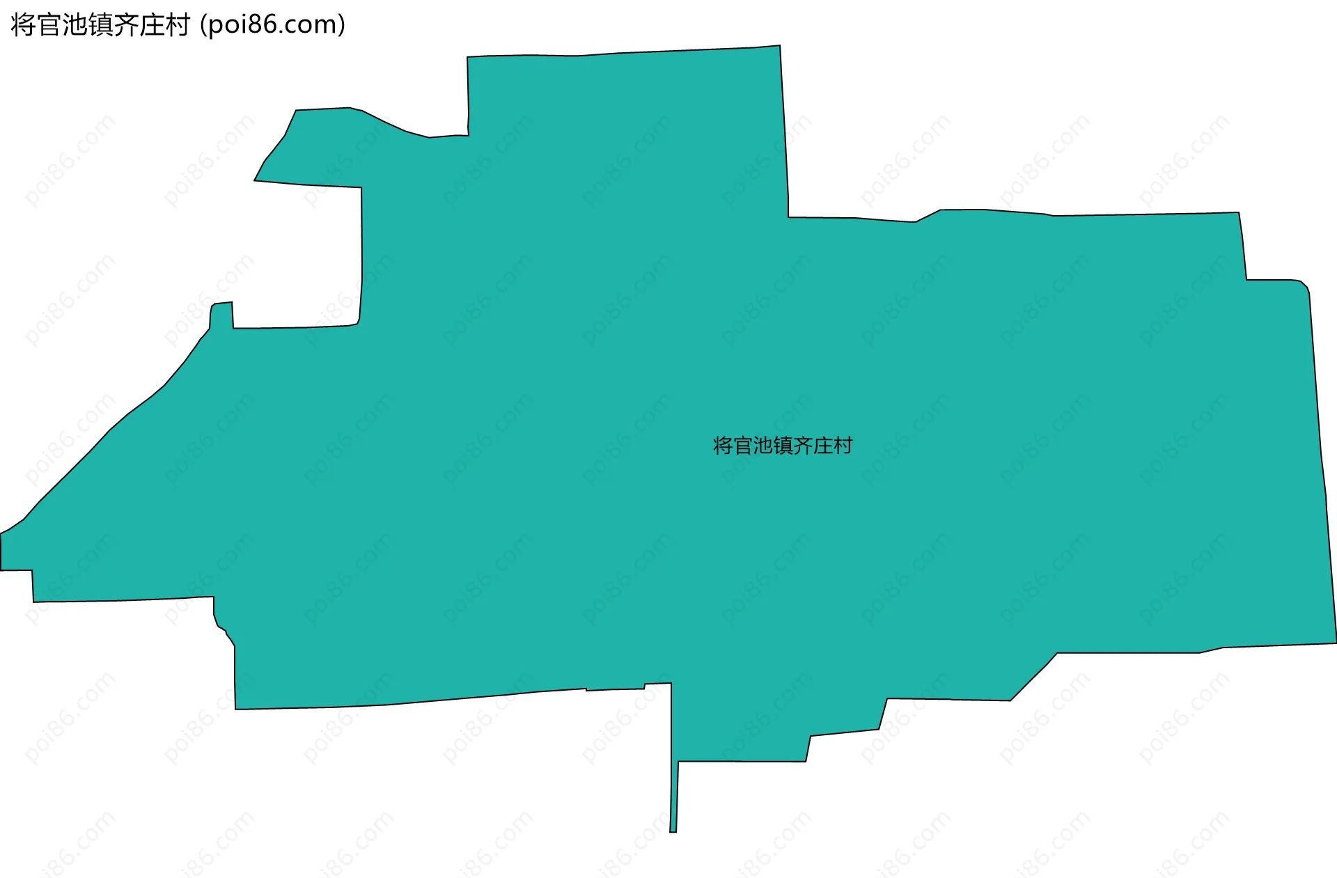 将官池镇齐庄村边界地图
