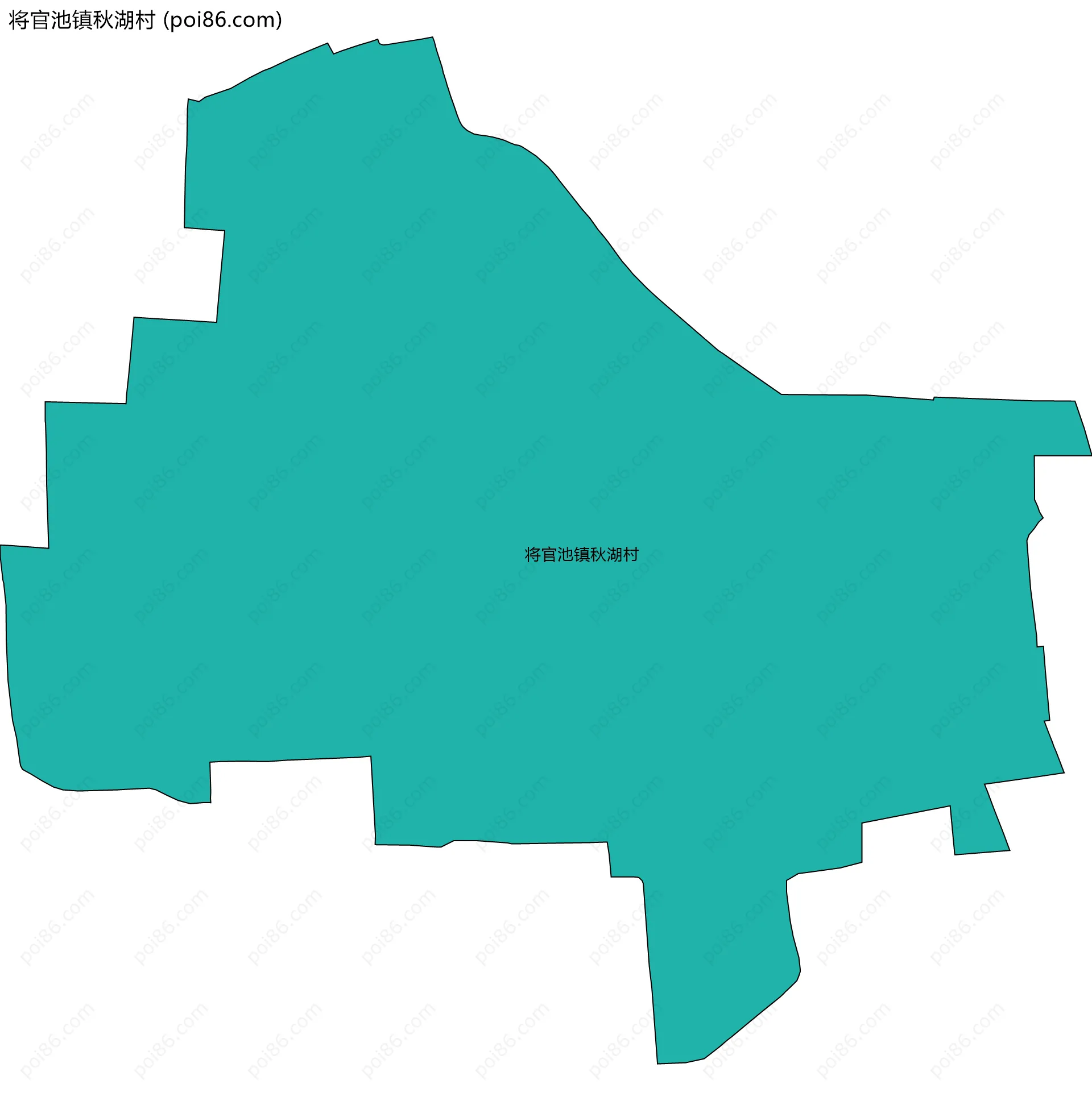 将官池镇秋湖村边界地图