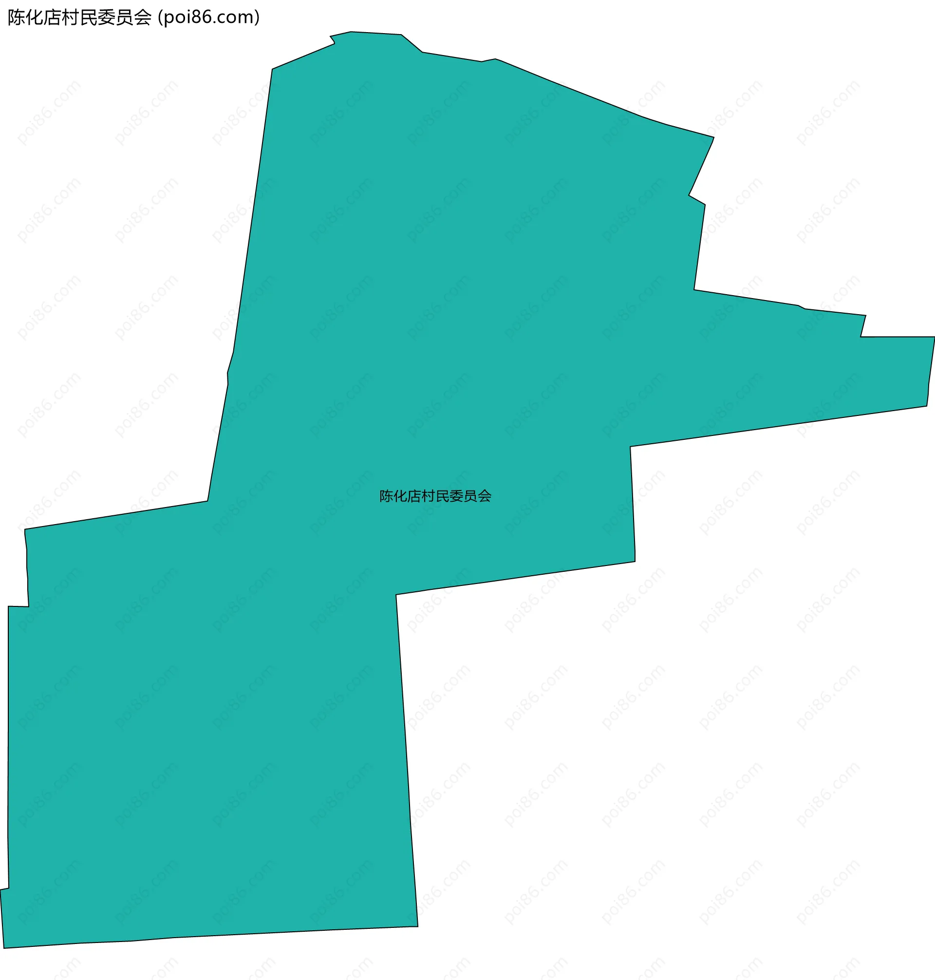 陈化店村民委员会边界地图