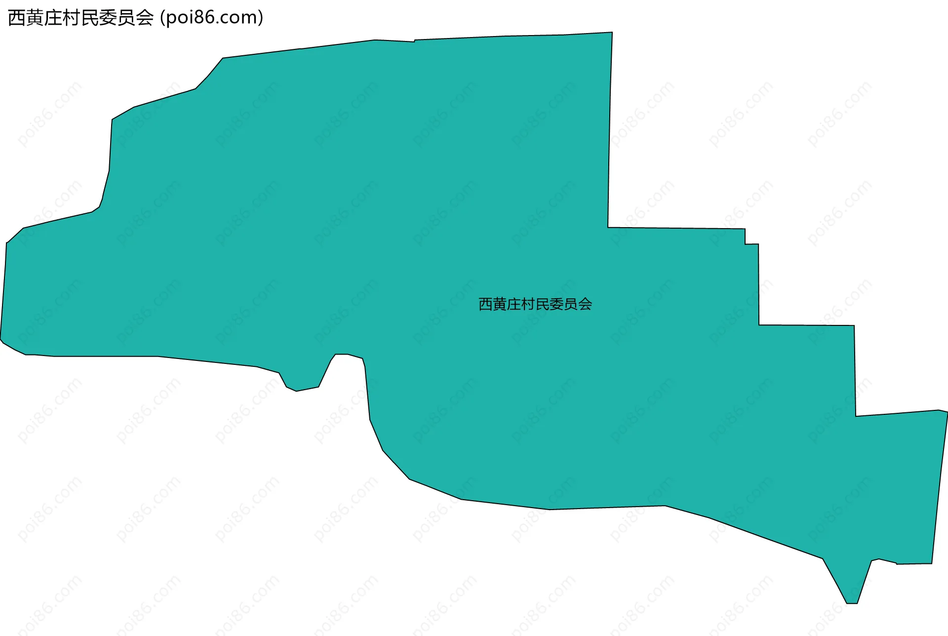西黄庄村民委员会边界地图