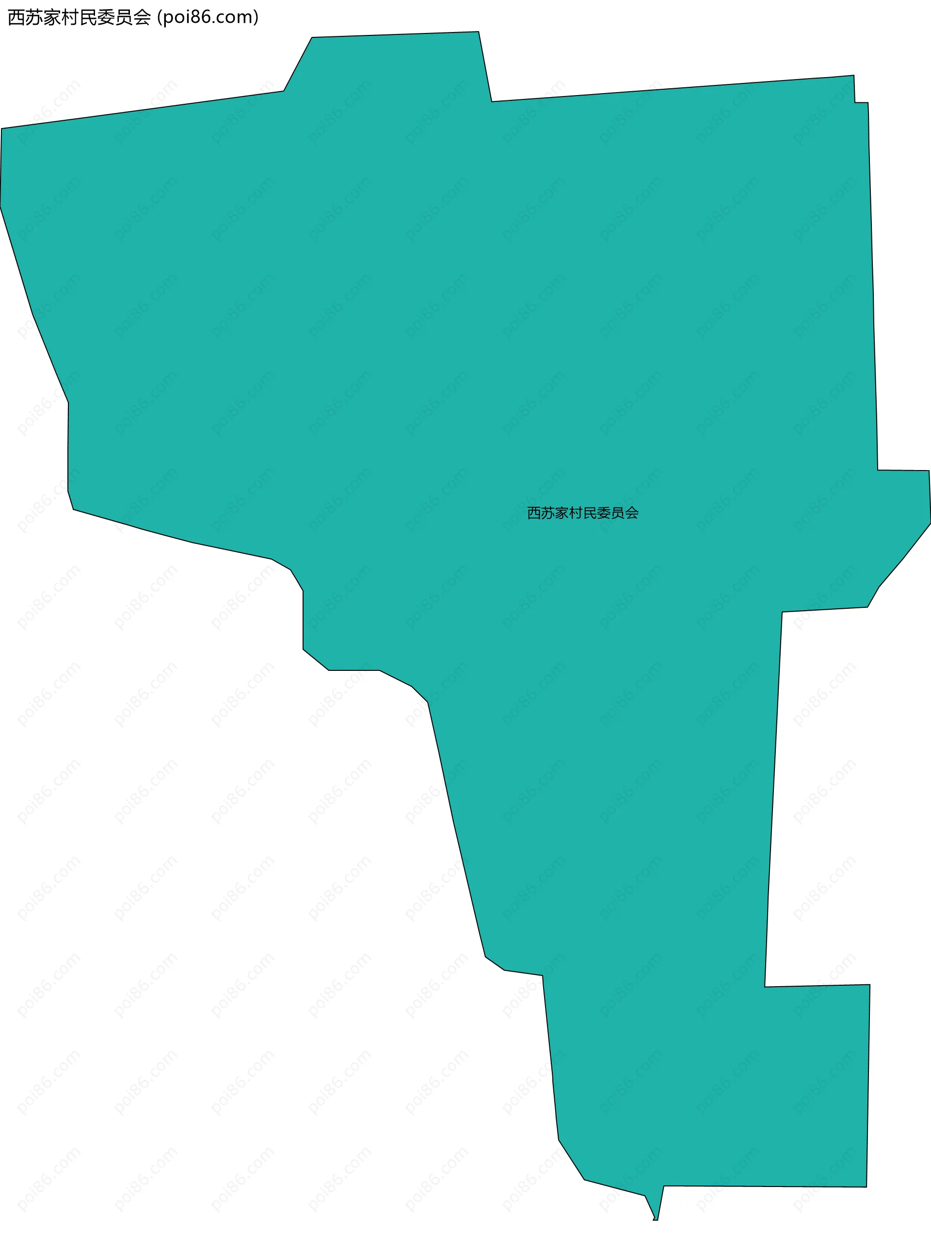西苏家村民委员会边界地图