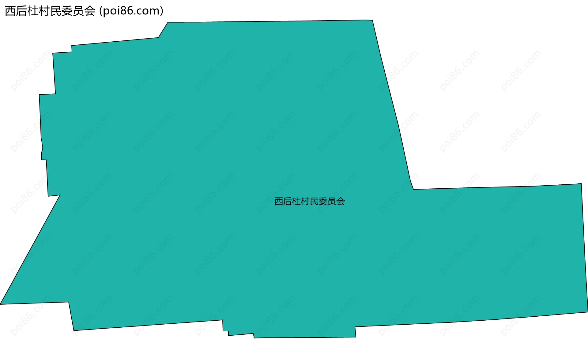 西后杜村民委员会边界地图