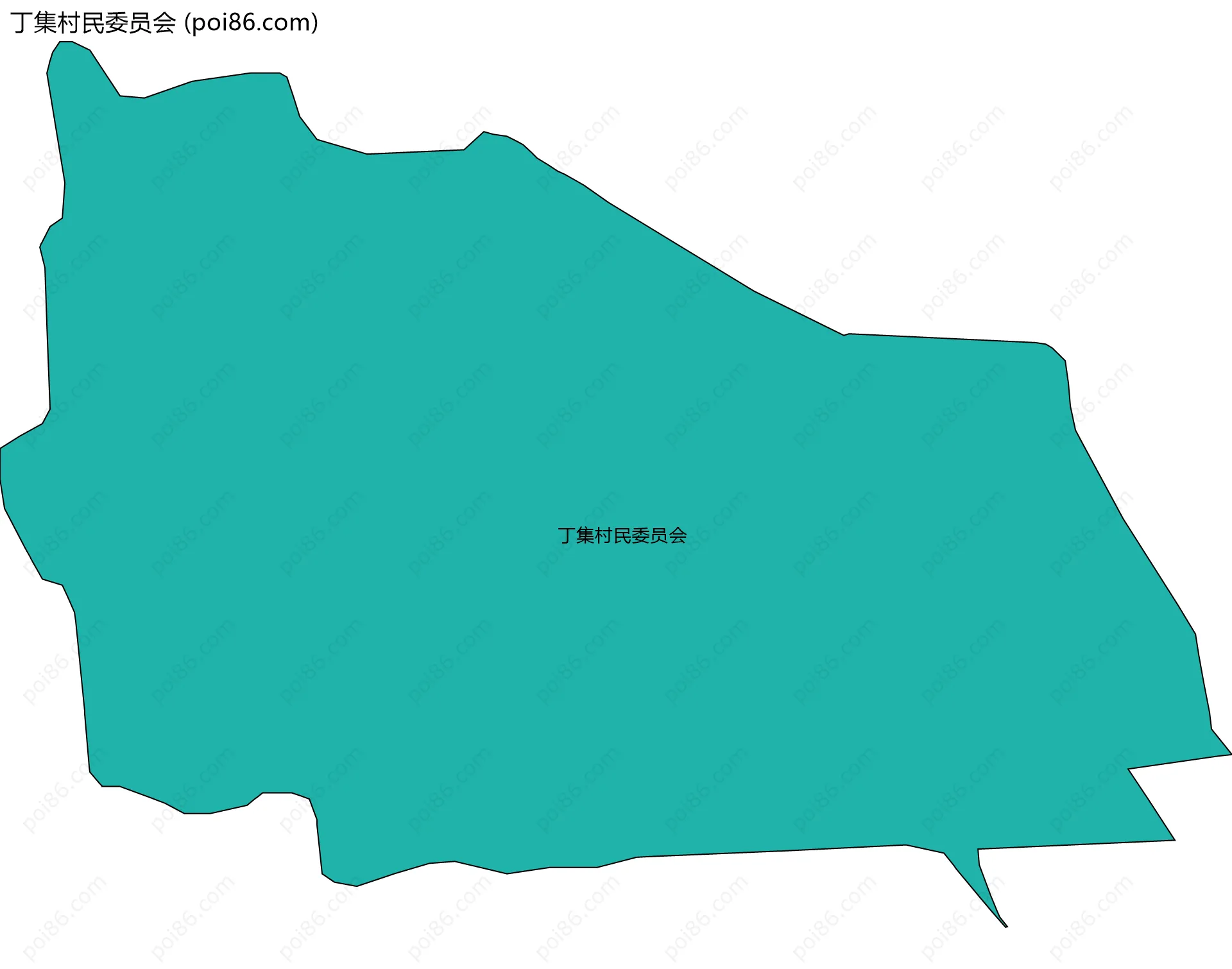 丁集村民委员会边界地图