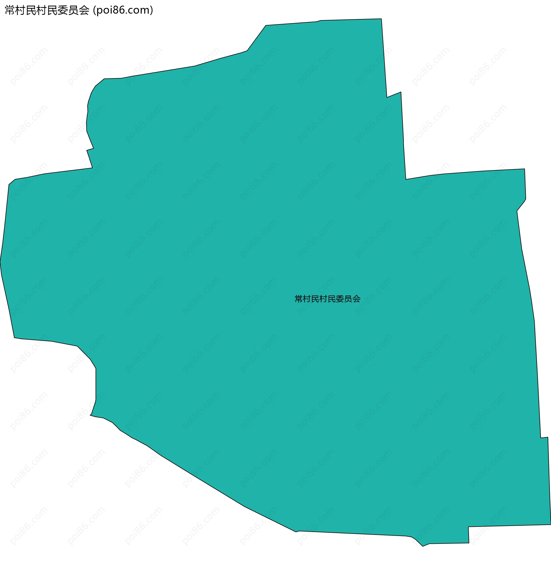 常村民村民委员会边界地图