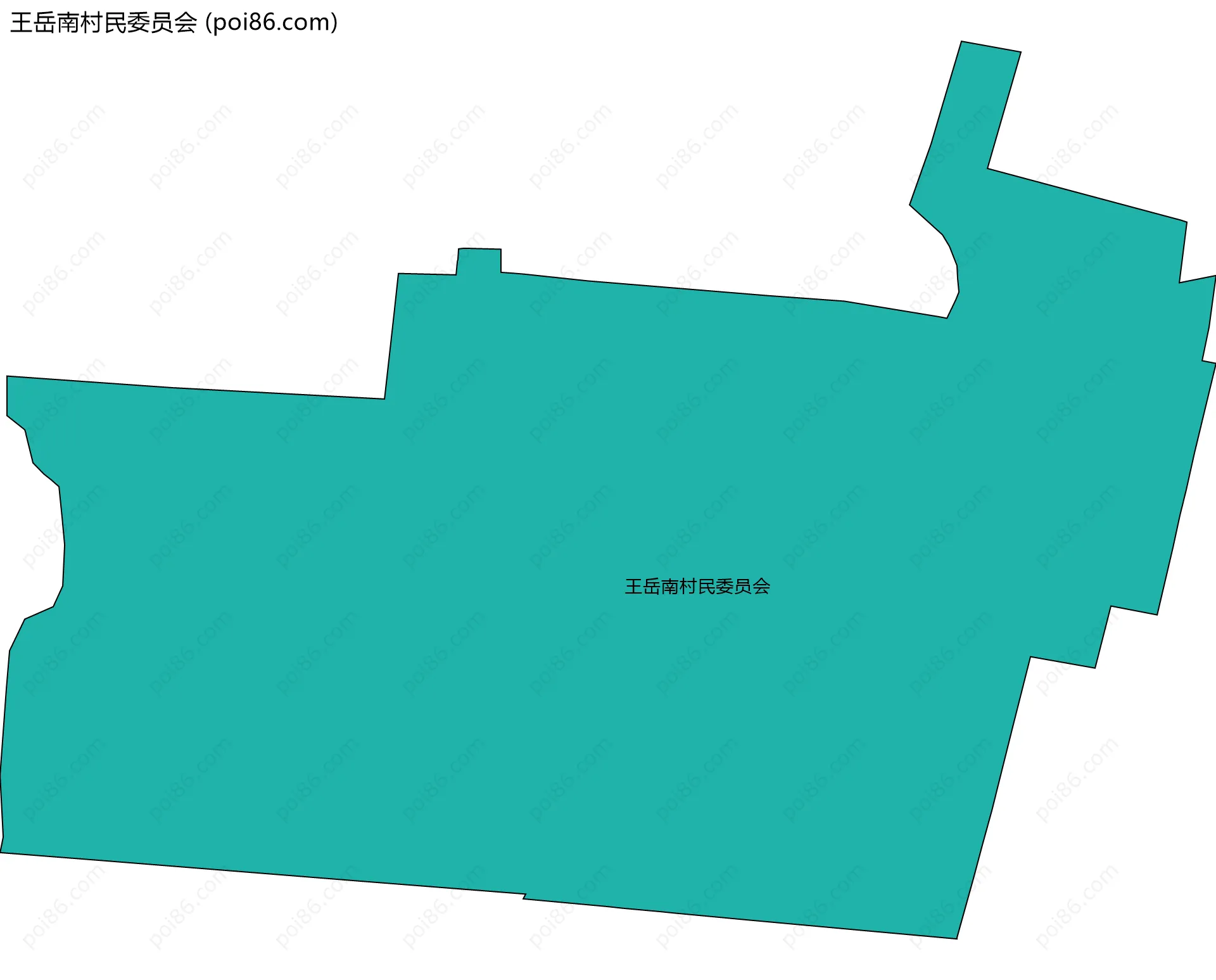 王岳南村民委员会边界地图