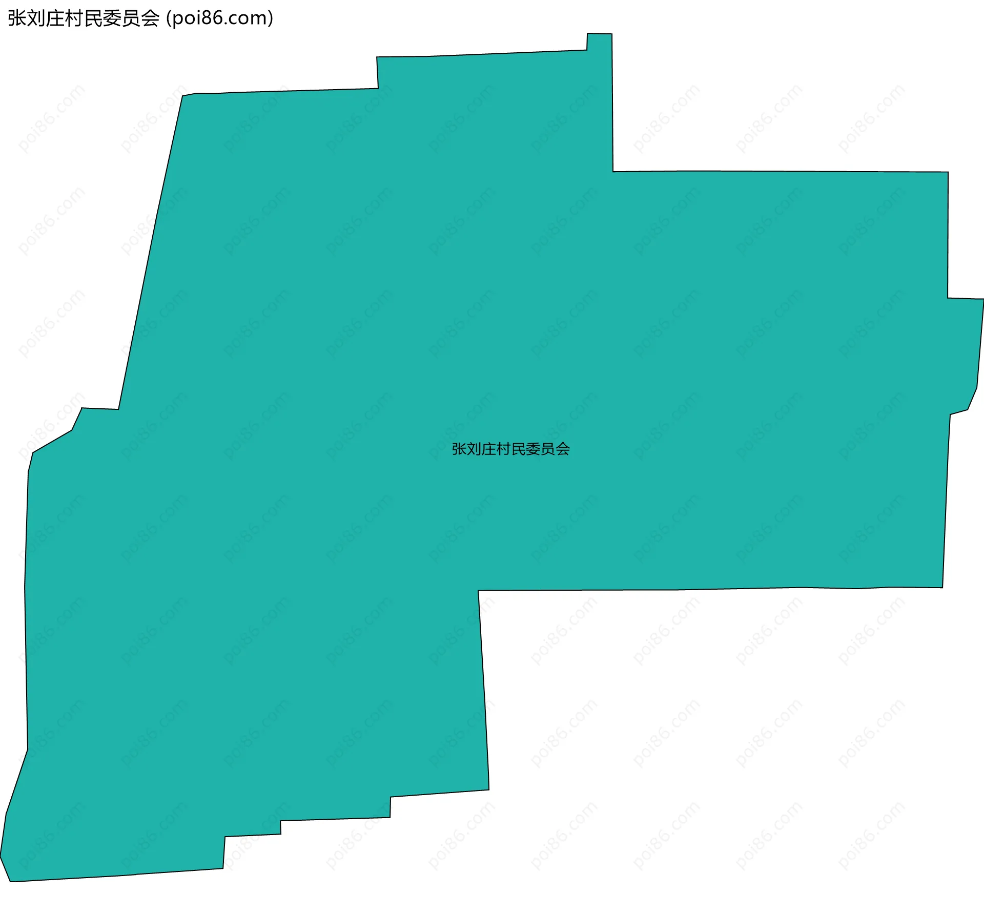 张刘庄村民委员会边界地图