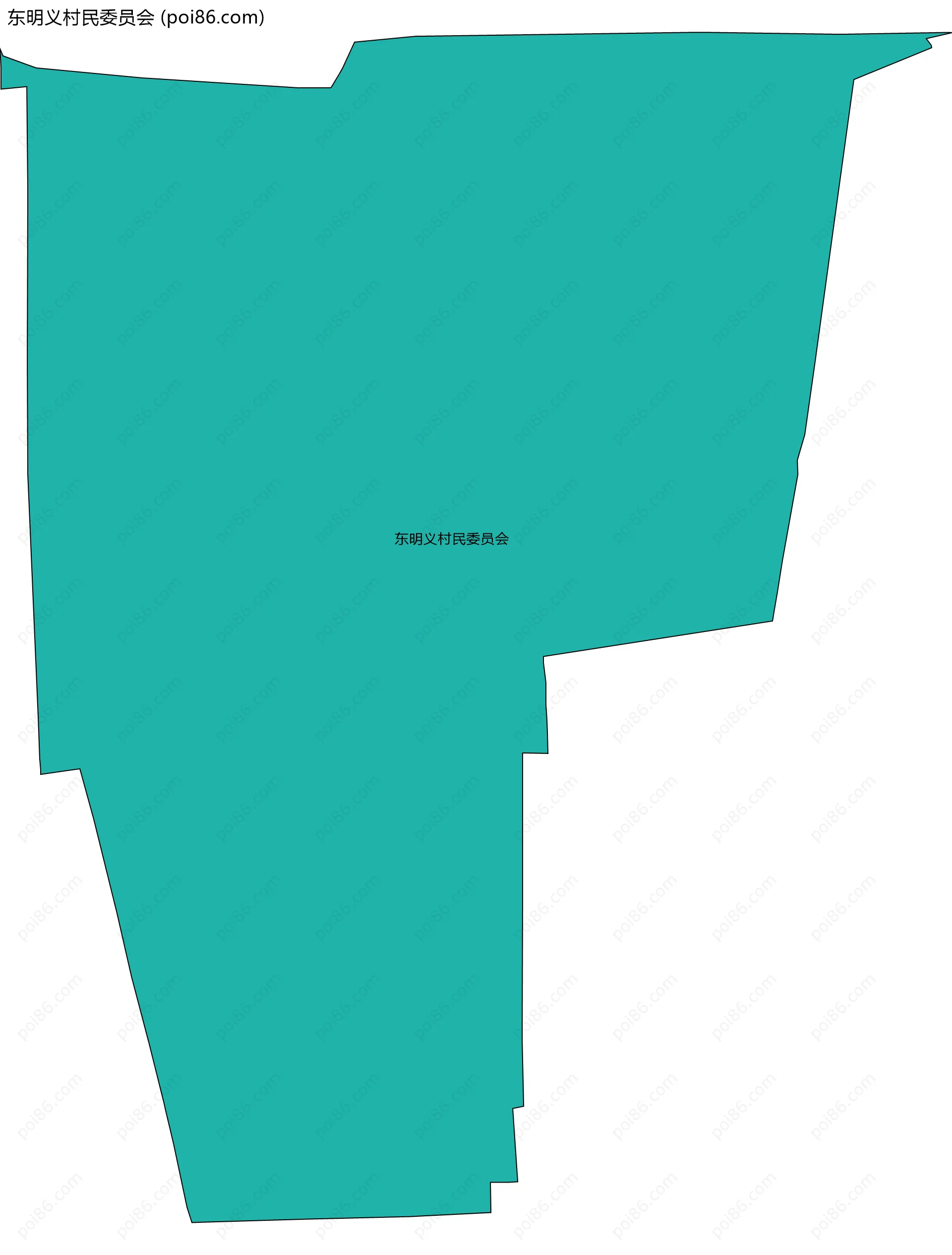 东明义村民委员会边界地图