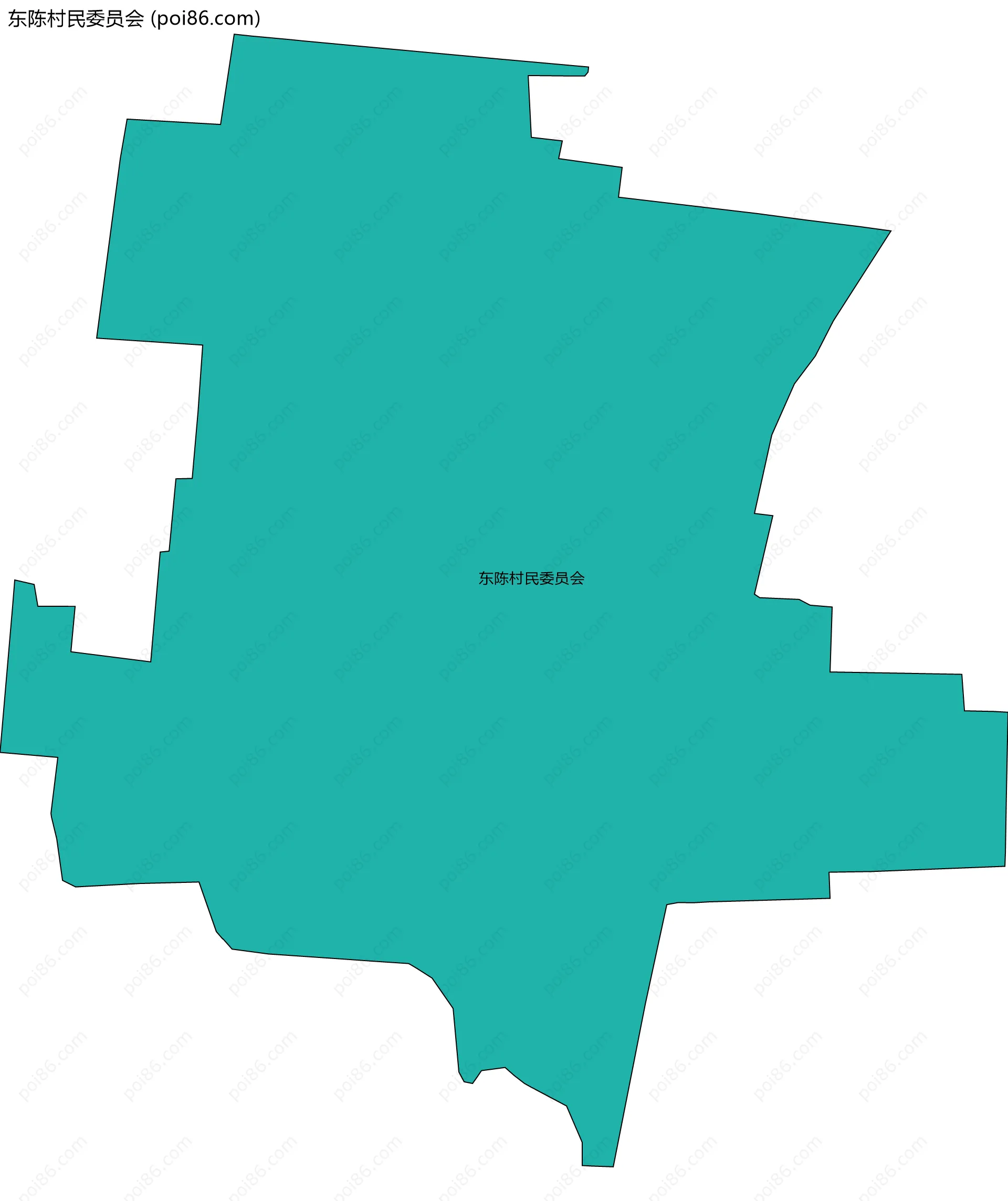 东陈村民委员会边界地图