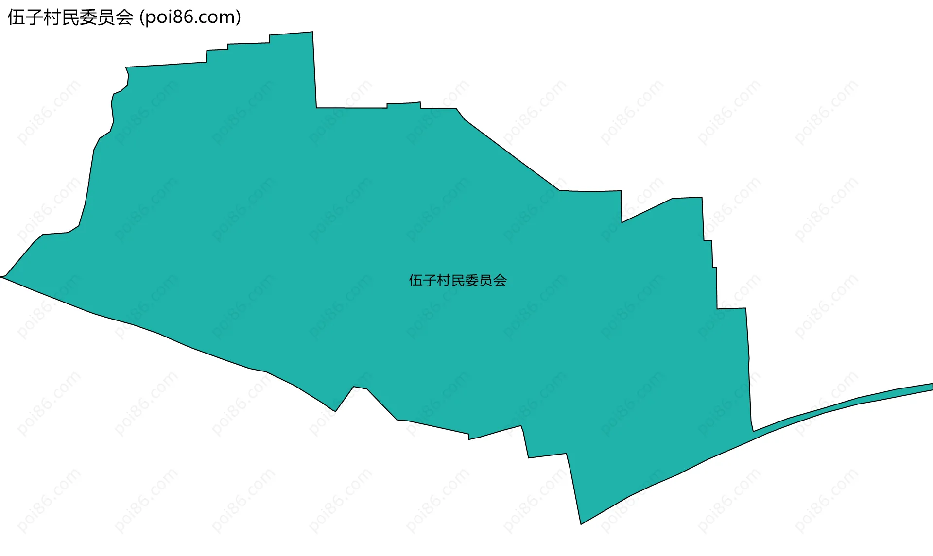 伍子村民委员会边界地图