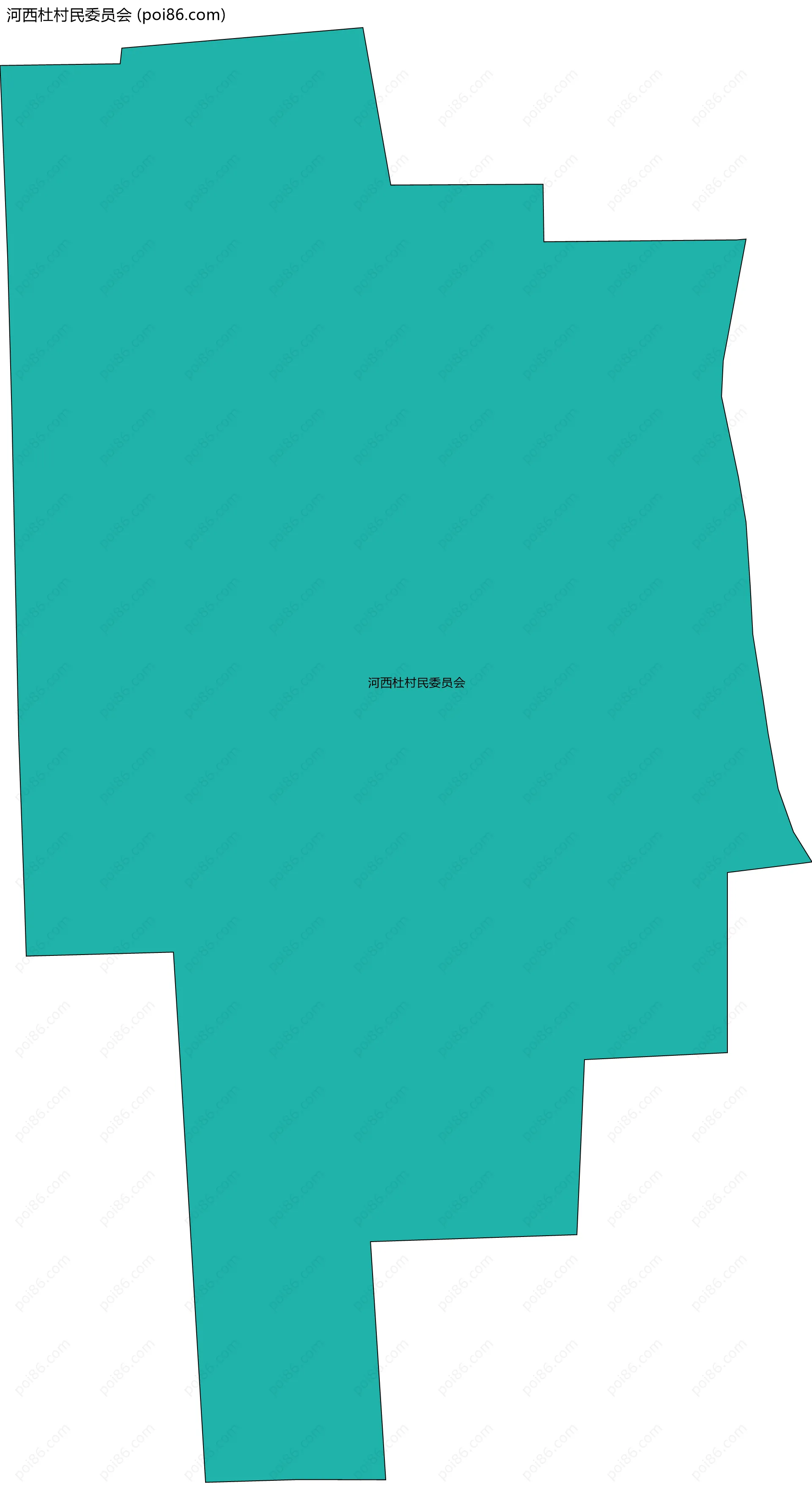 河西杜村民委员会边界地图