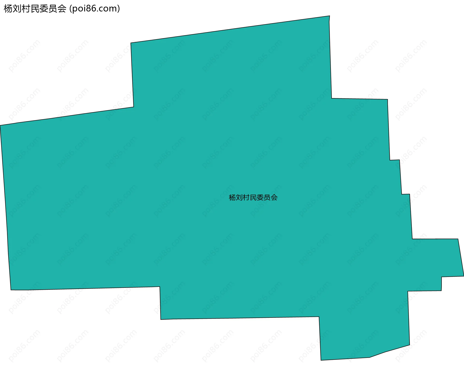 杨刘村民委员会边界地图