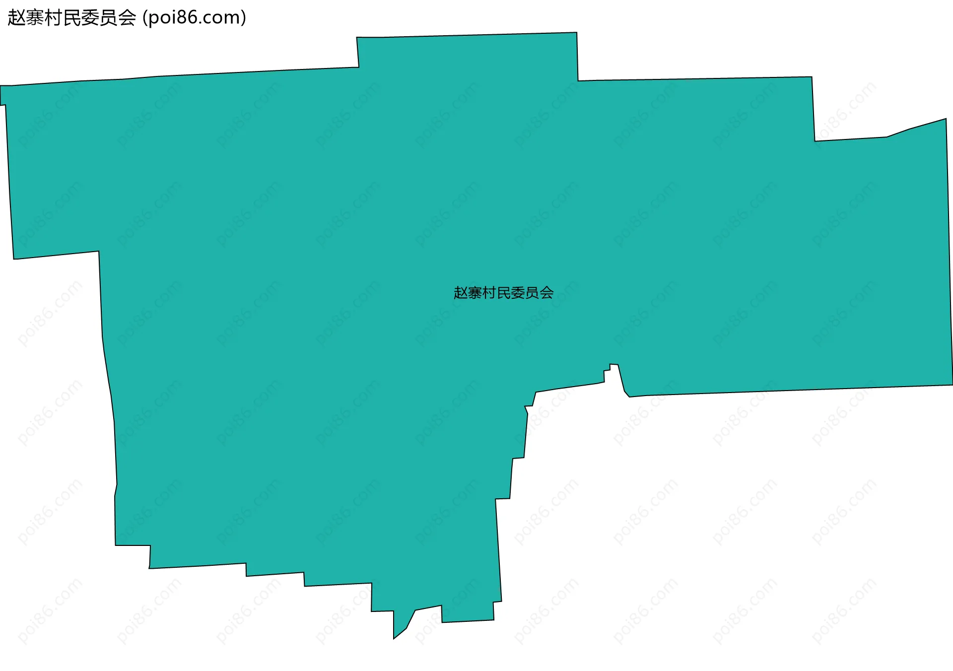 赵寨村民委员会边界地图