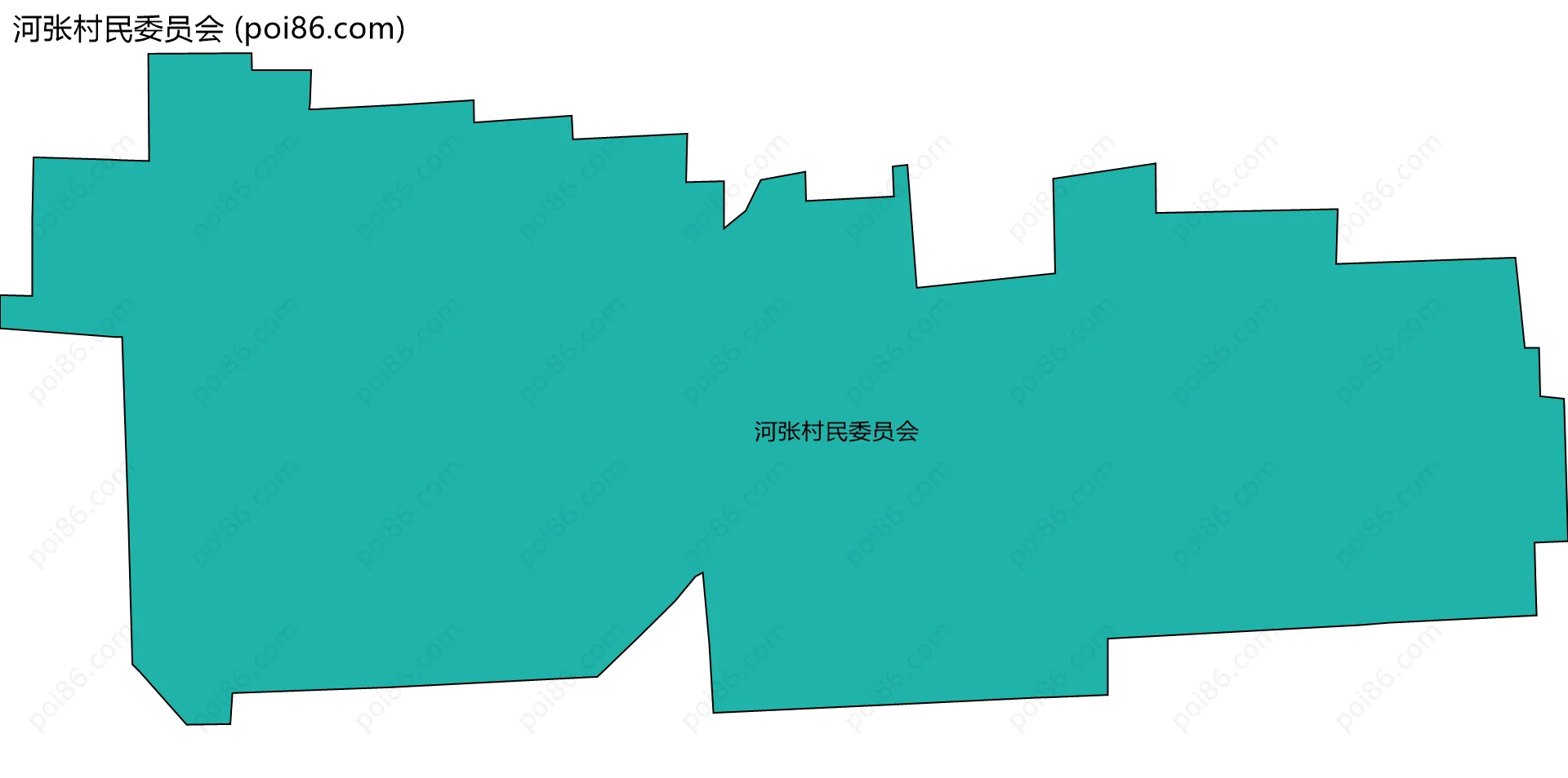 河张村民委员会边界地图