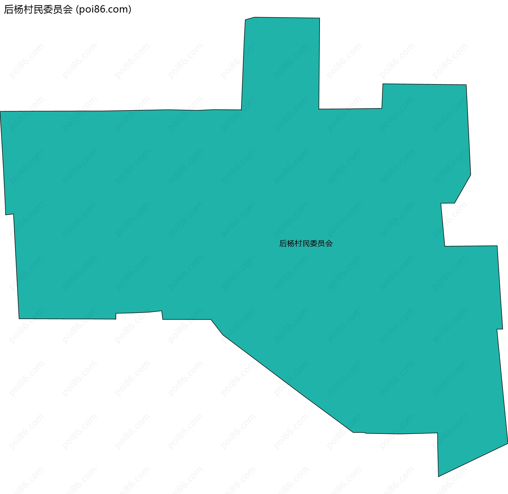 后杨村民委员会边界地图
