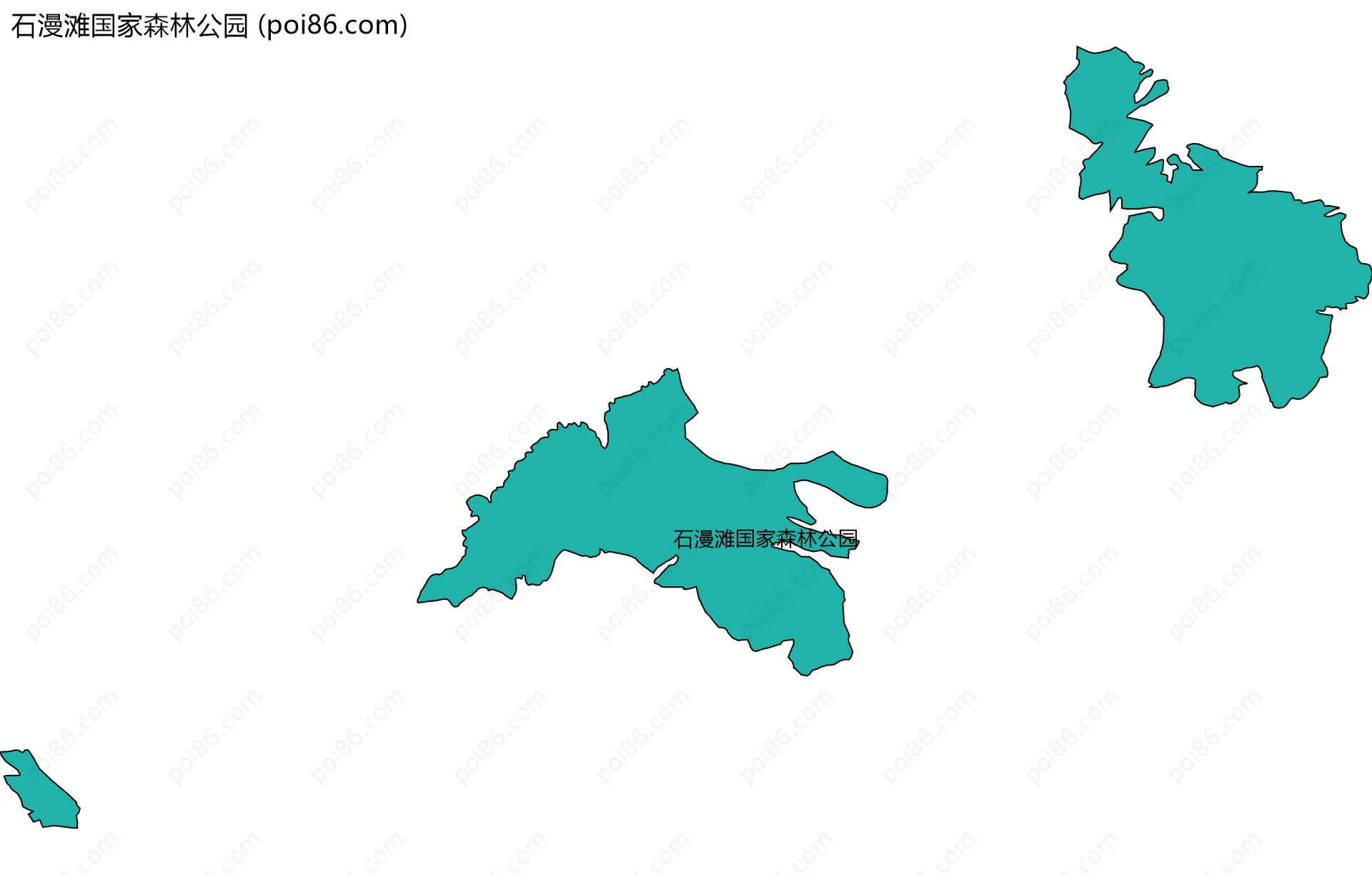 石漫滩国家森林公园边界地图