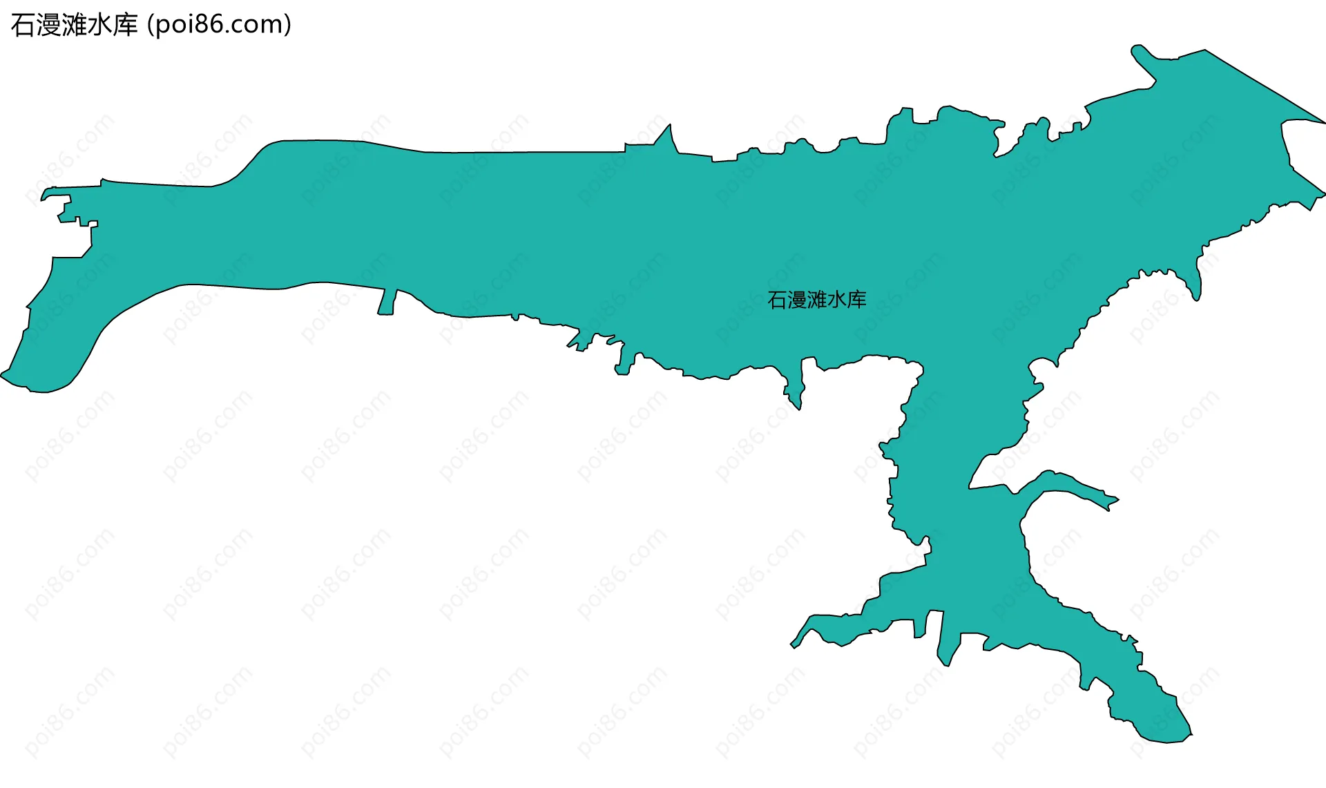 石漫滩水库边界地图
