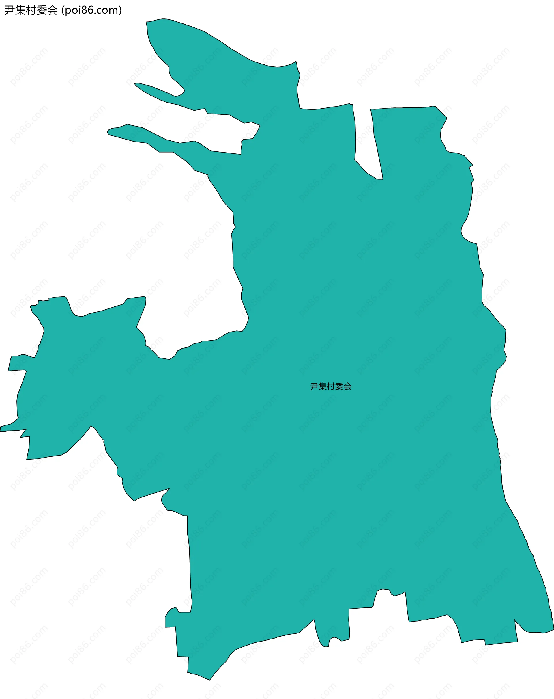 尹集村委会边界地图