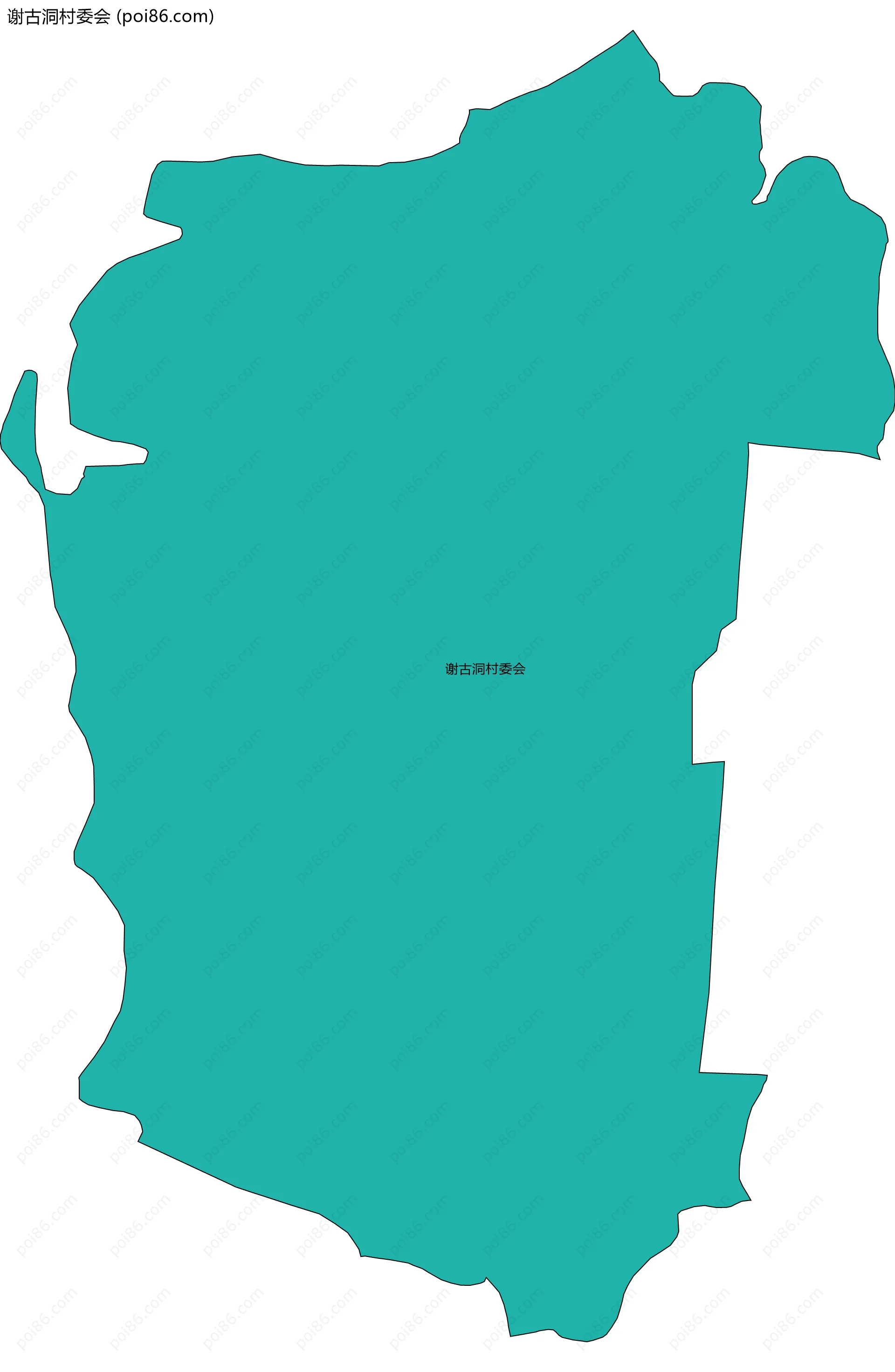 谢古洞村委会边界地图