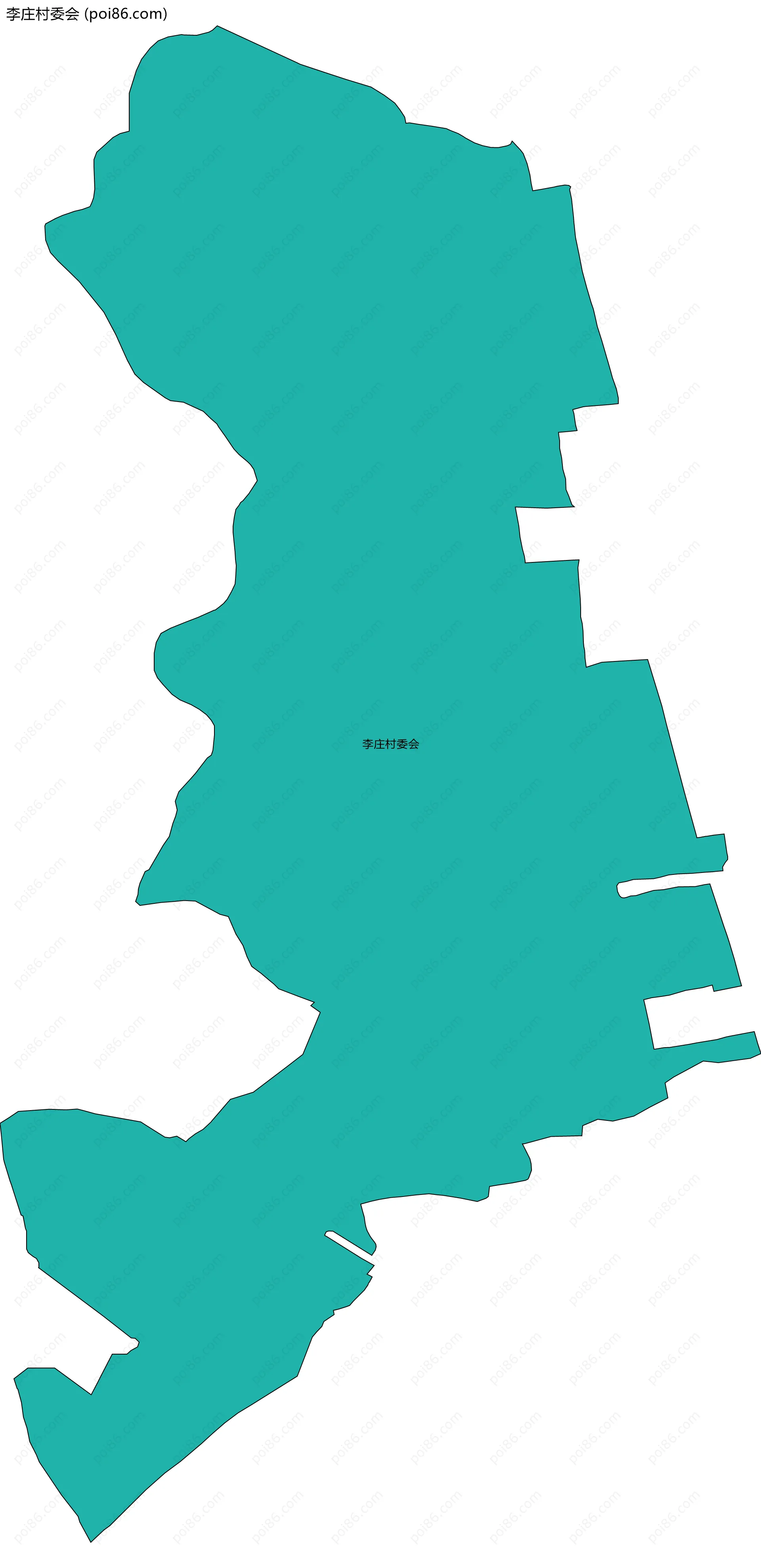 李庄村委会边界地图