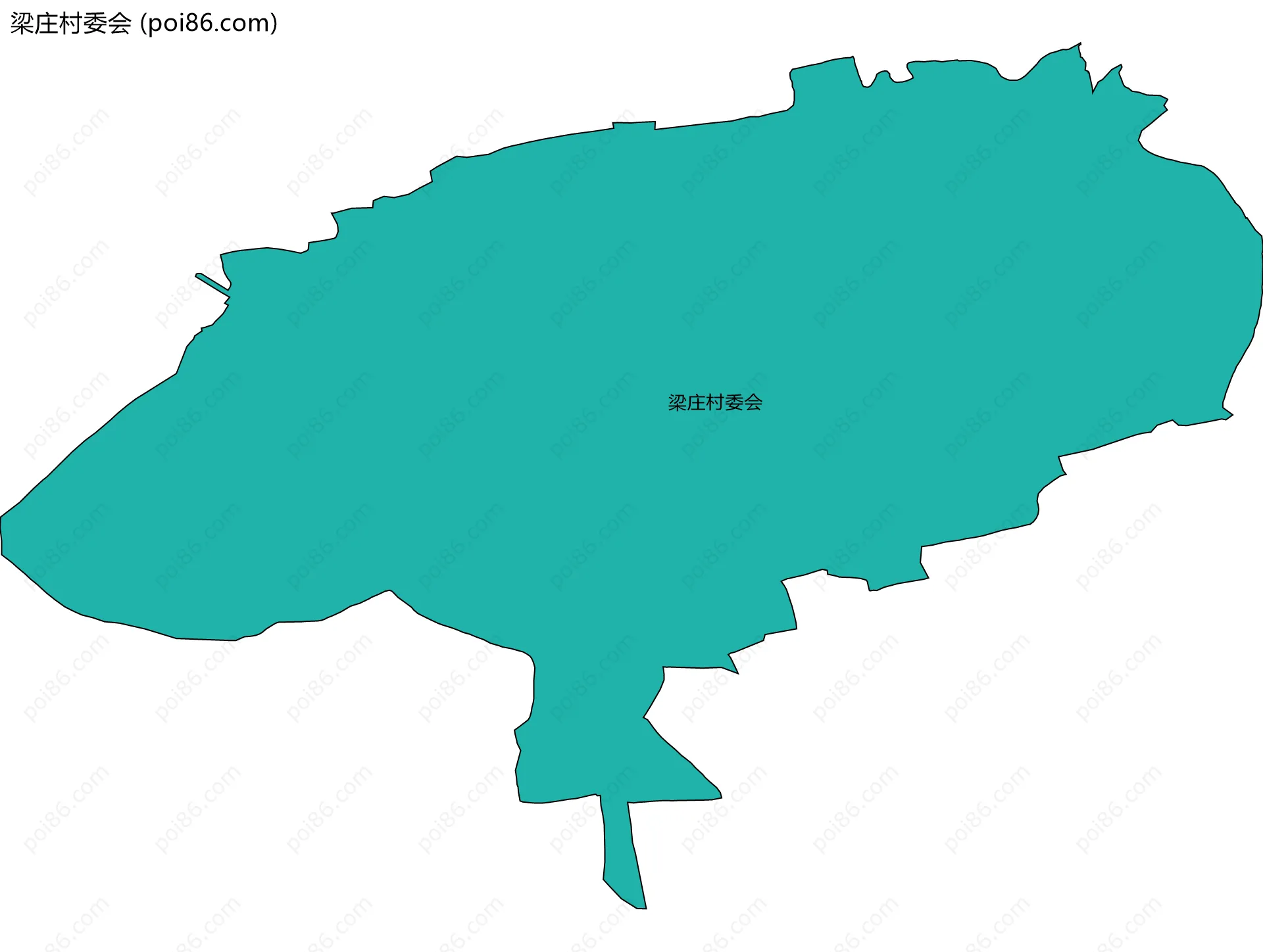 梁庄村委会边界地图