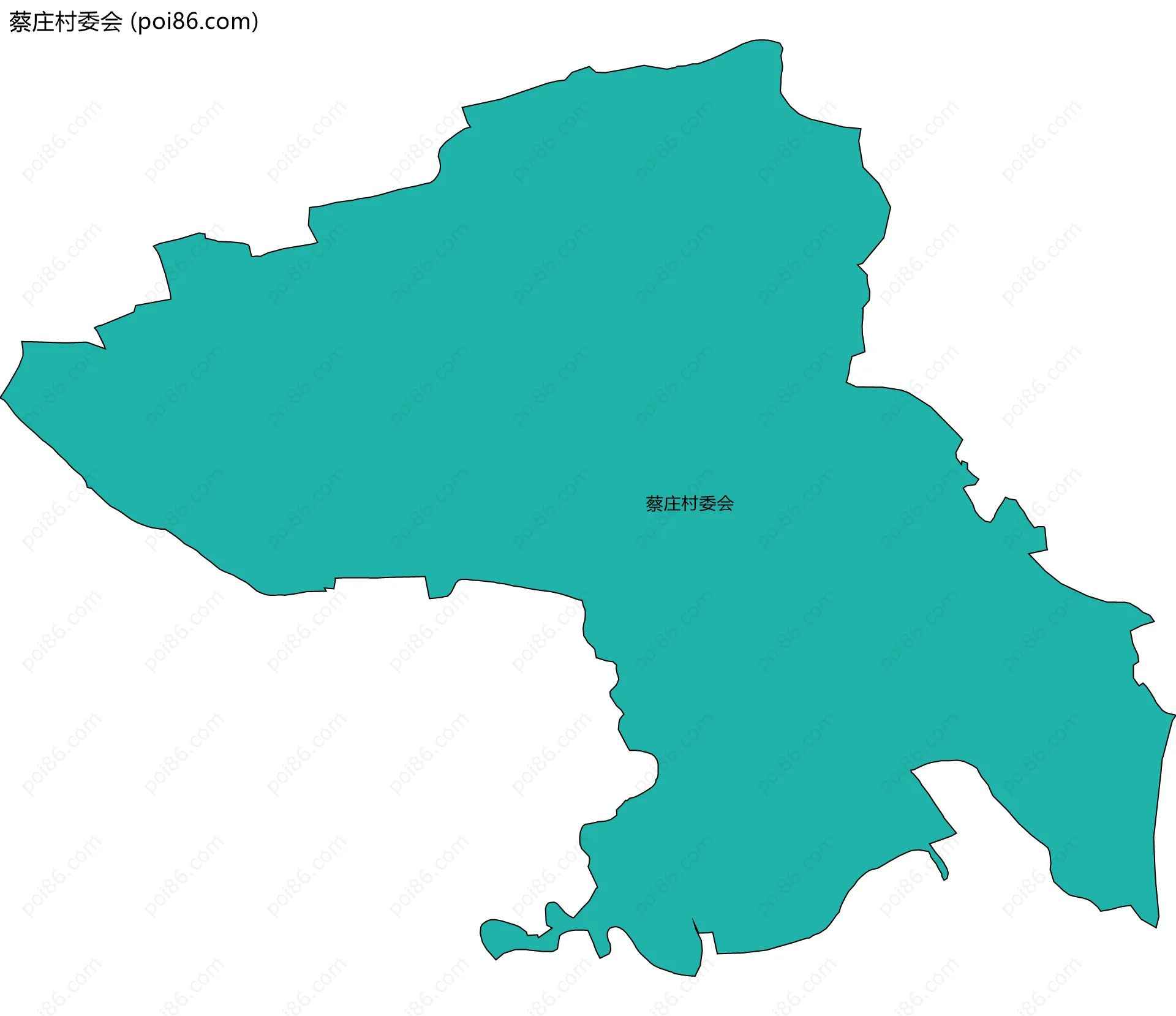 蔡庄村委会边界地图