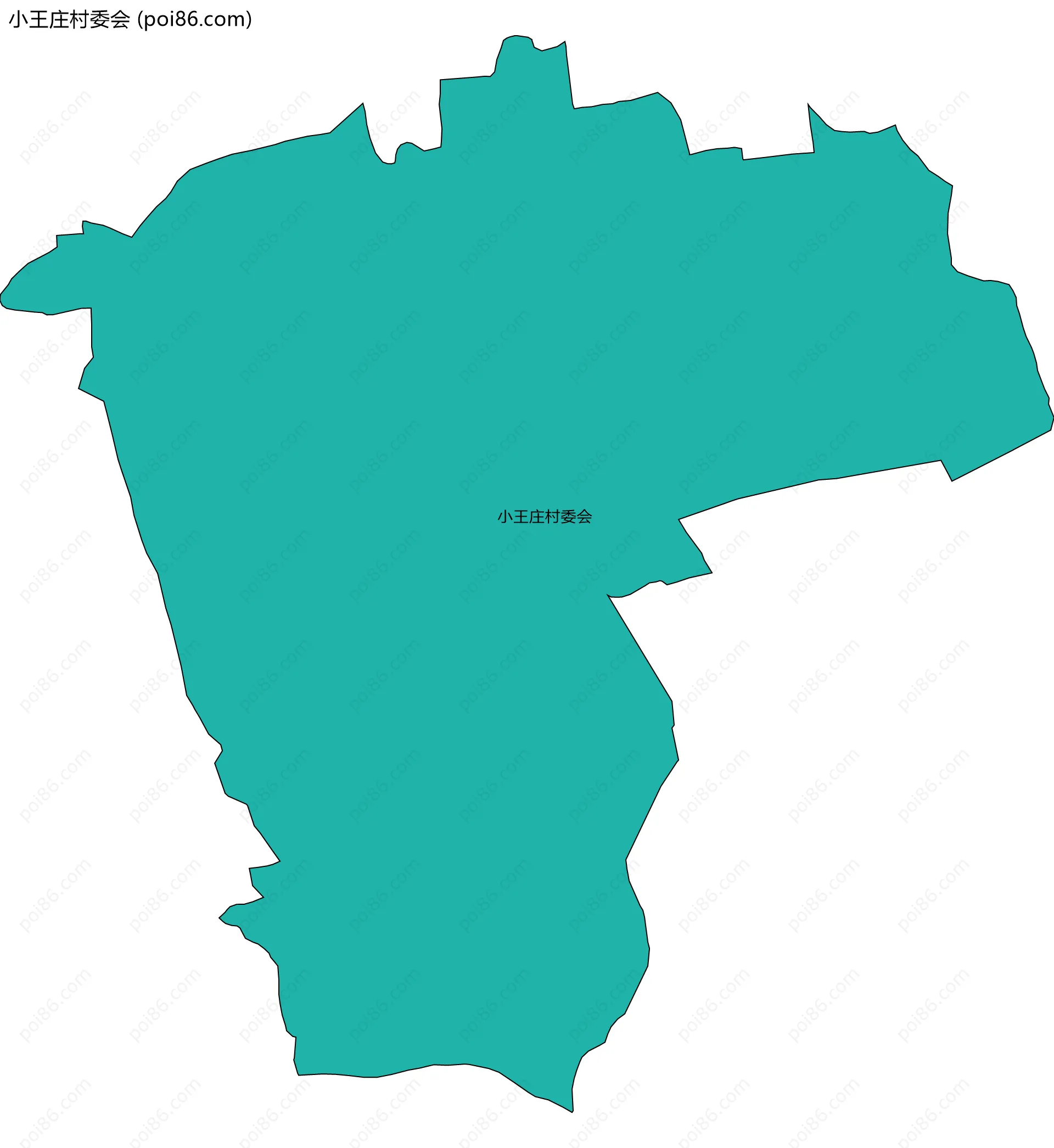 小王庄村委会边界地图