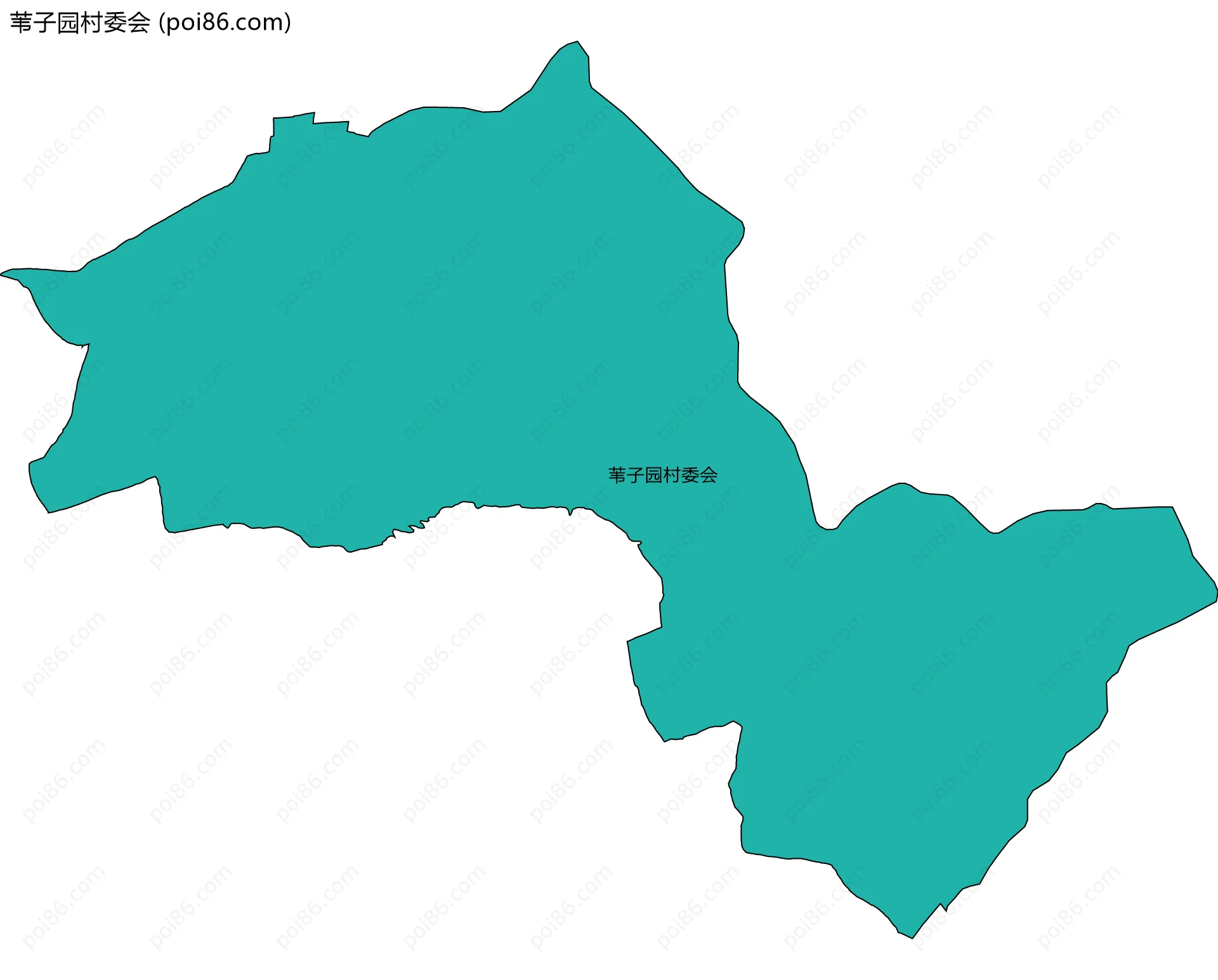 苇子园村委会边界地图