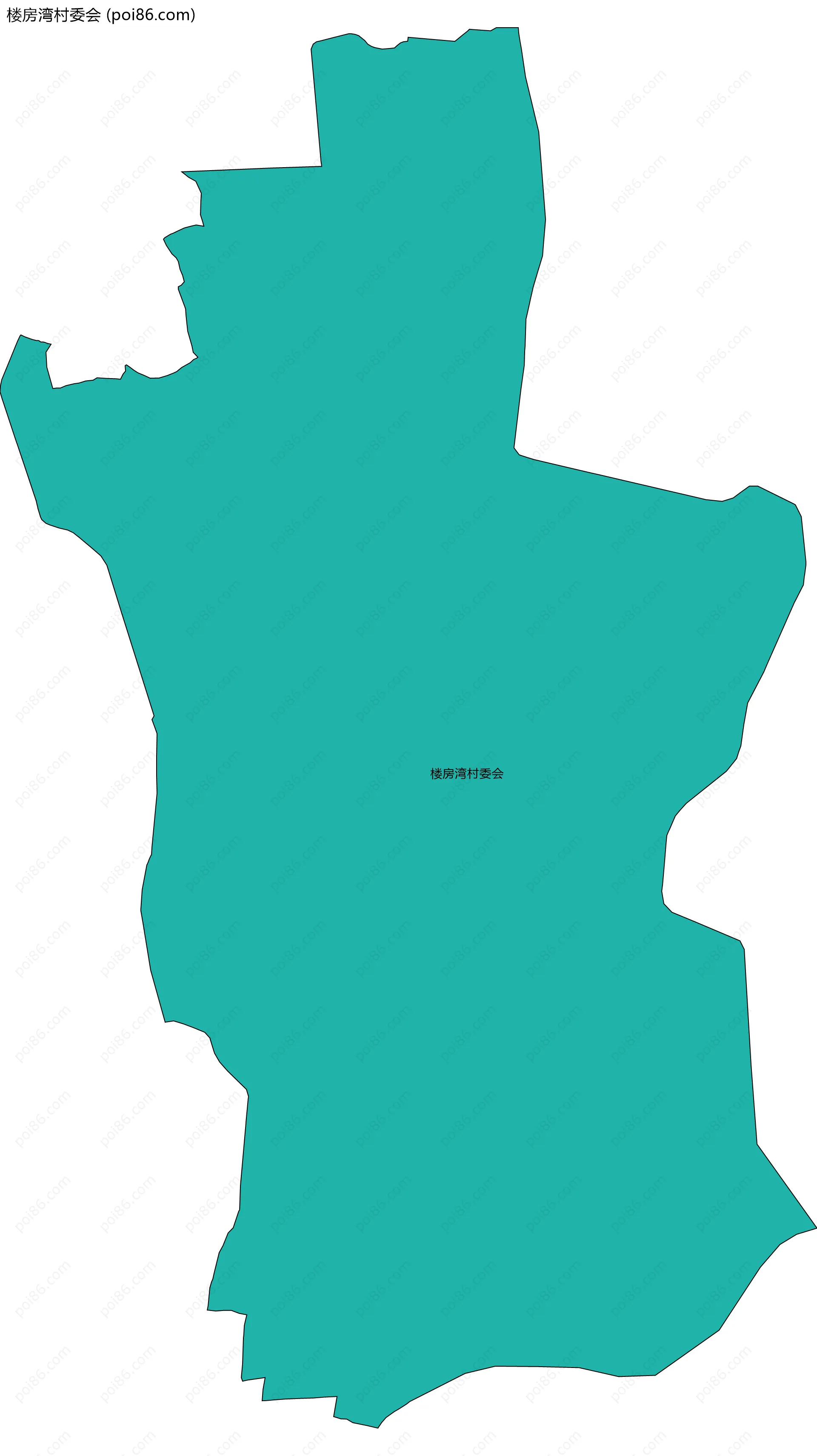 楼房湾村委会边界地图