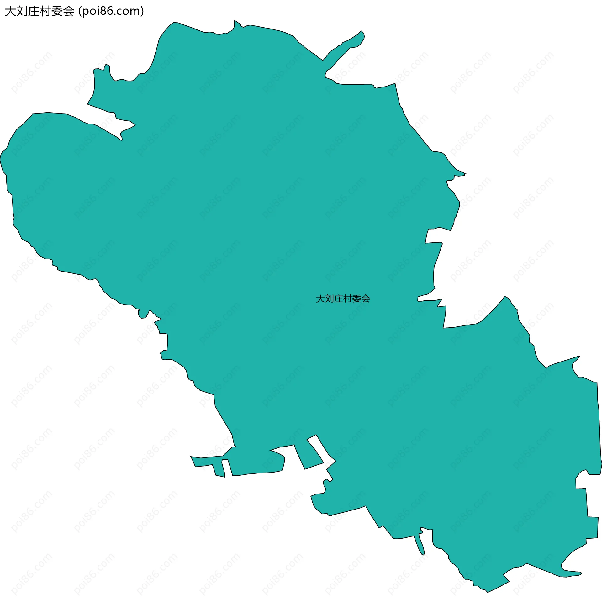 大刘庄村委会边界地图