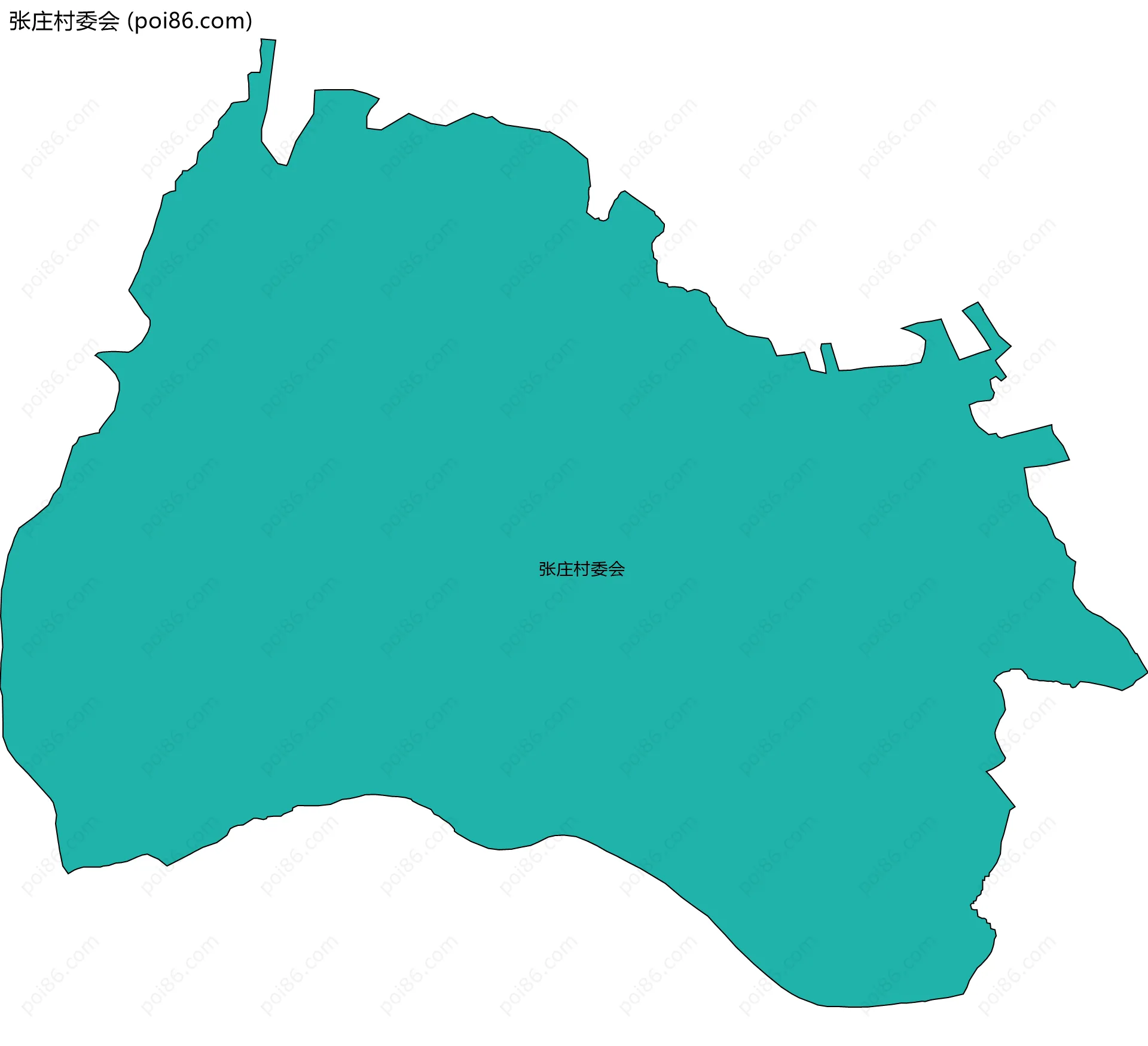 张庄村委会边界地图