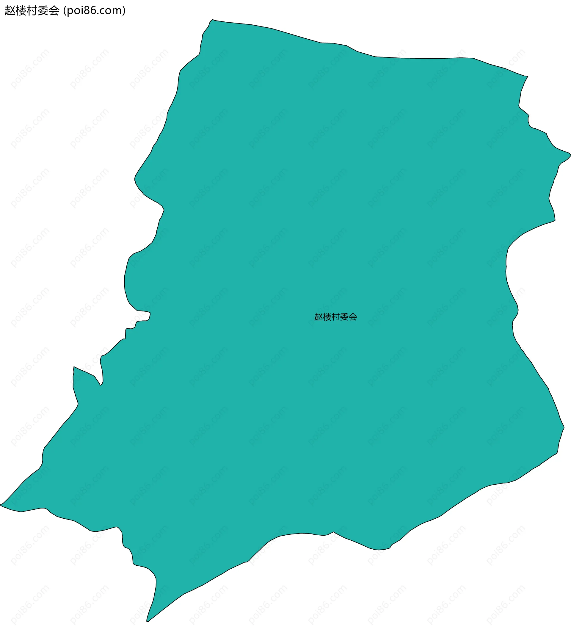赵楼村委会边界地图
