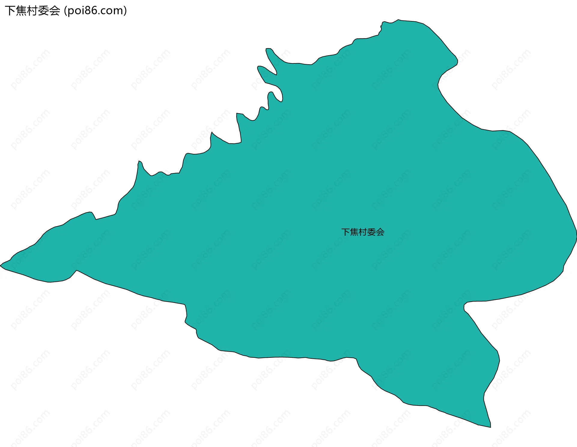 下焦村委会边界地图