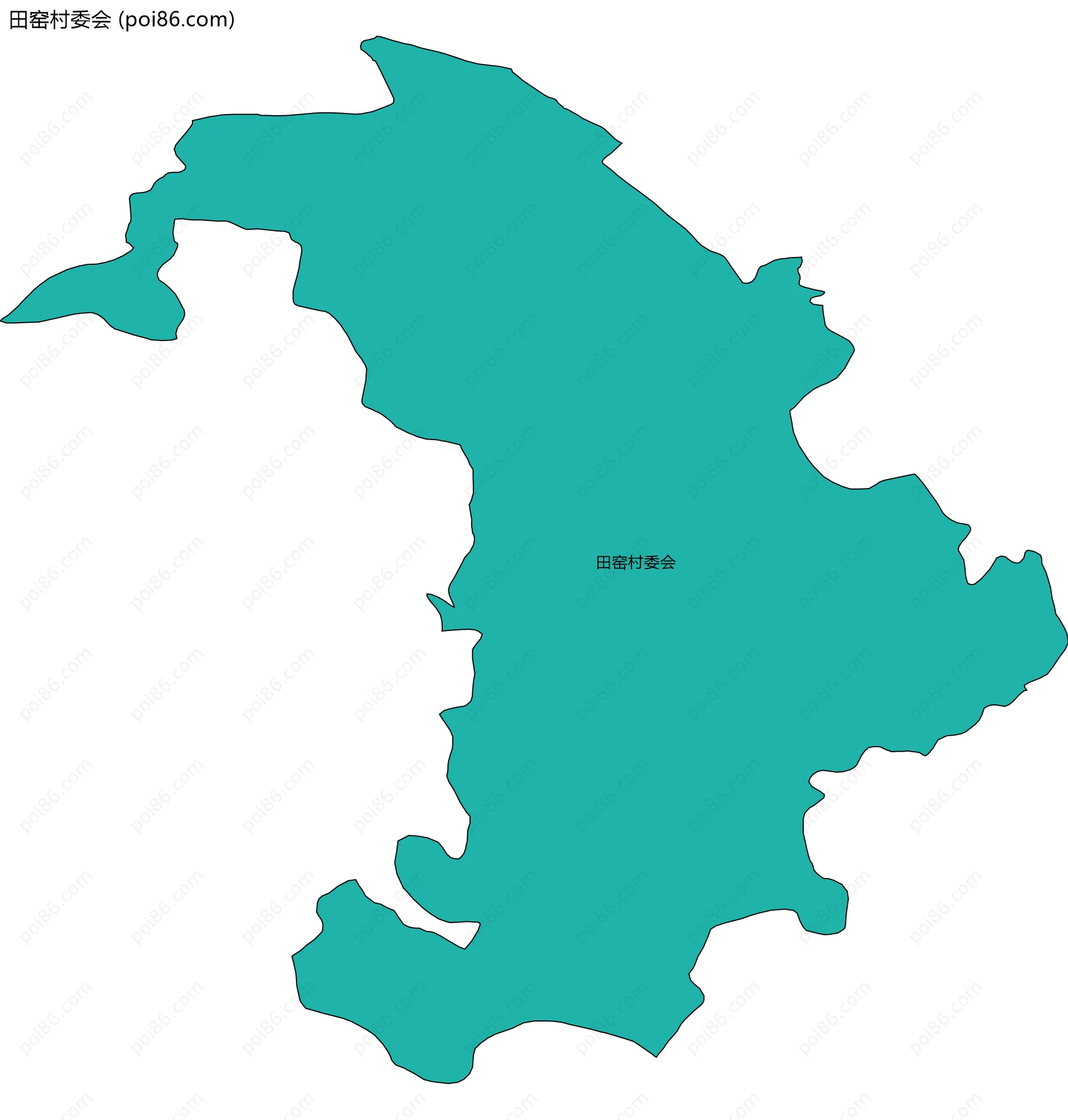 田窑村委会边界地图