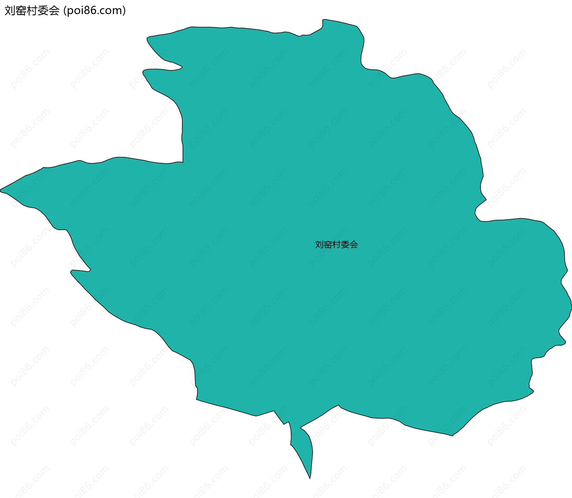 刘窑村委会边界地图