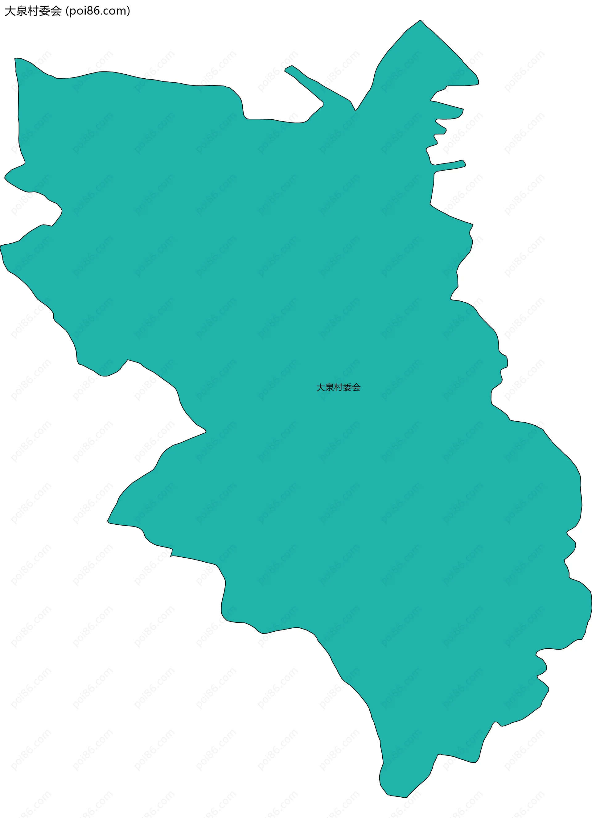 大泉村委会边界地图