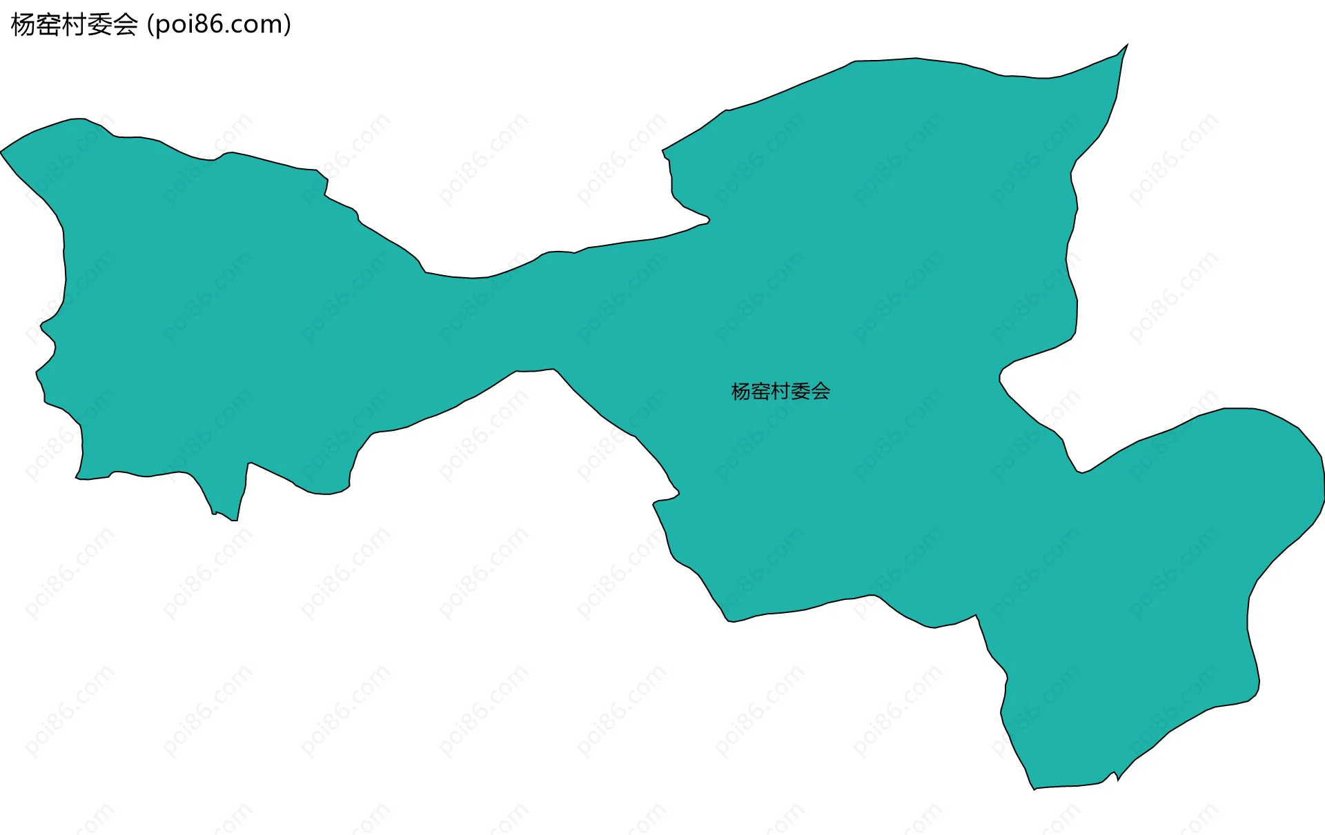 杨窑村委会边界地图