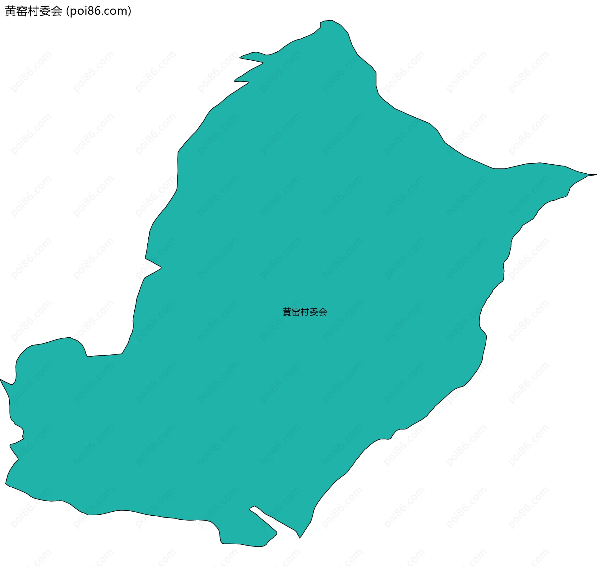 黄窑村委会边界地图