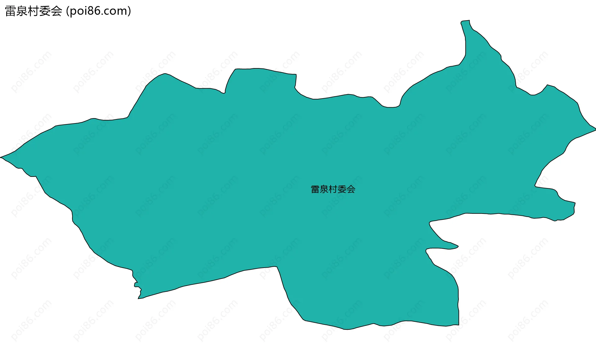 雷泉村委会边界地图
