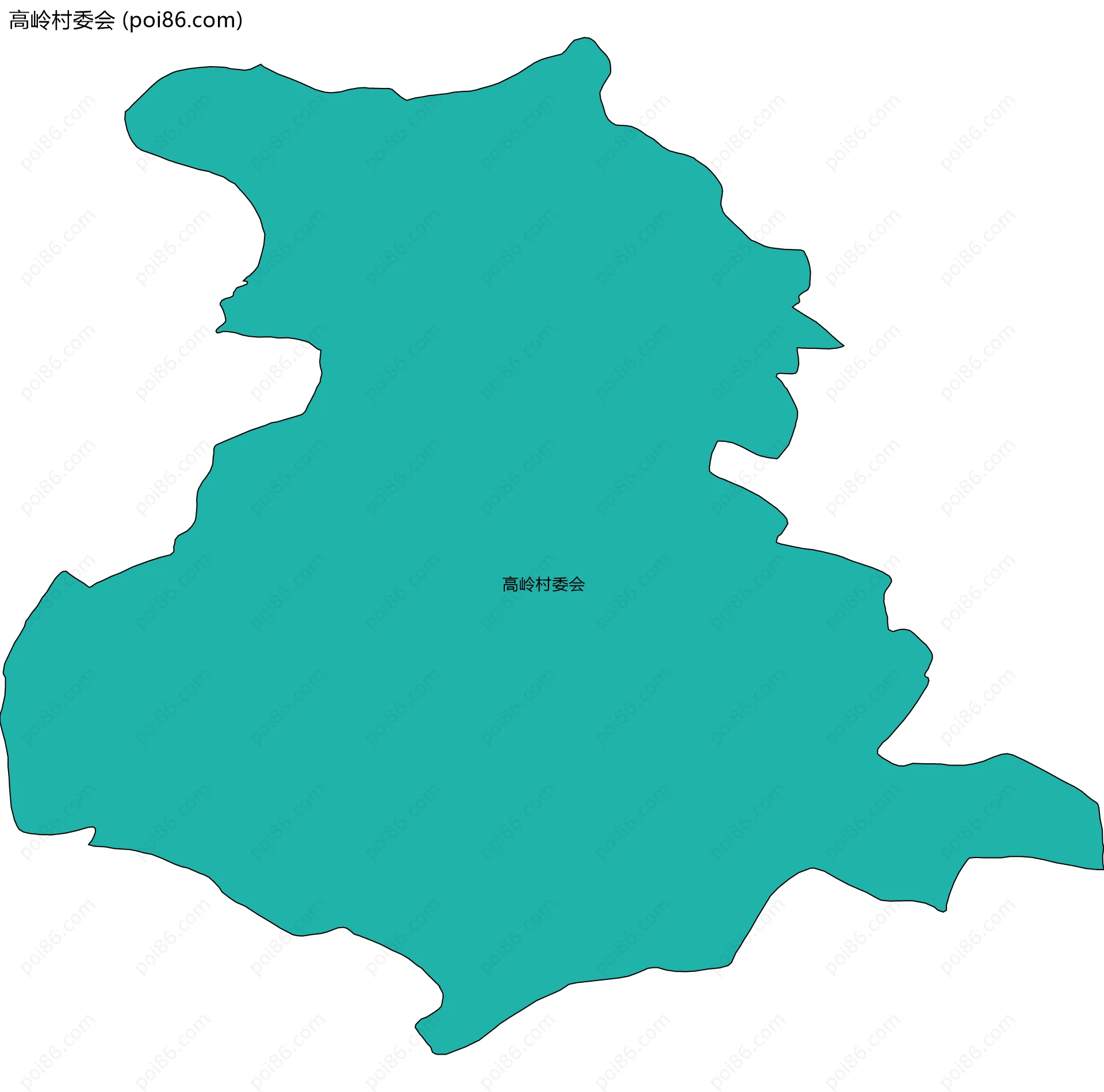 高岭村委会边界地图