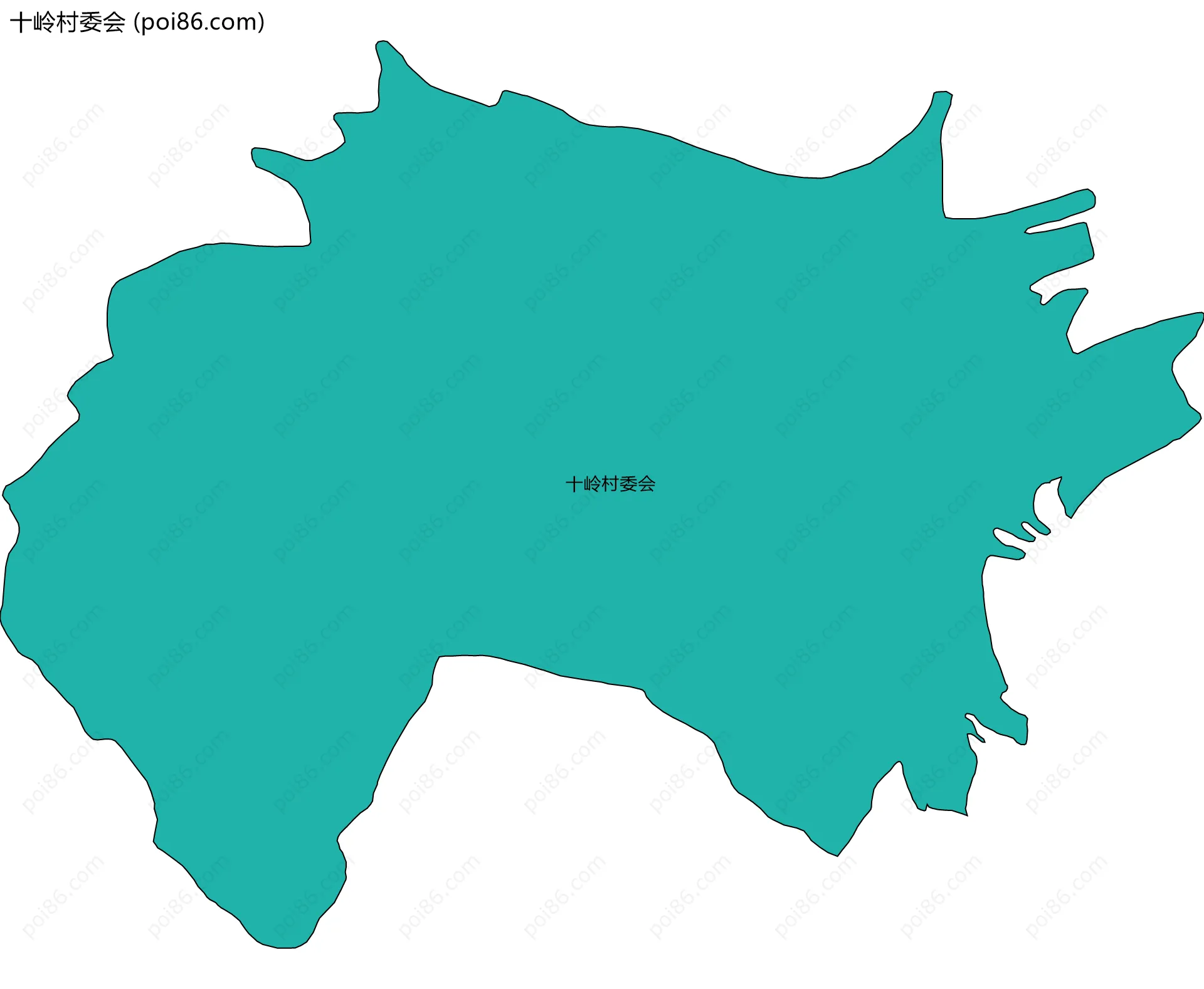十岭村委会边界地图