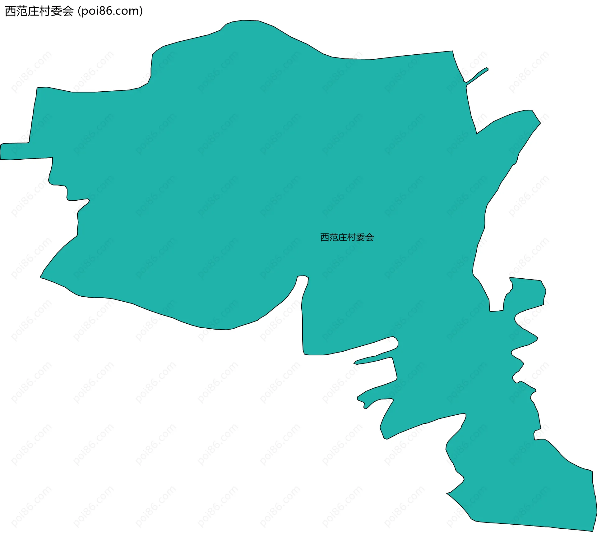 西范庄村委会边界地图
