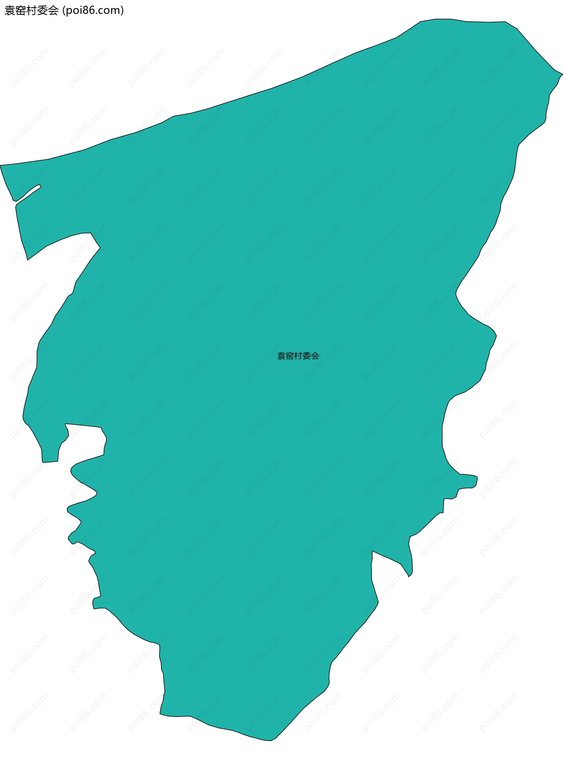 袁窑村委会边界地图