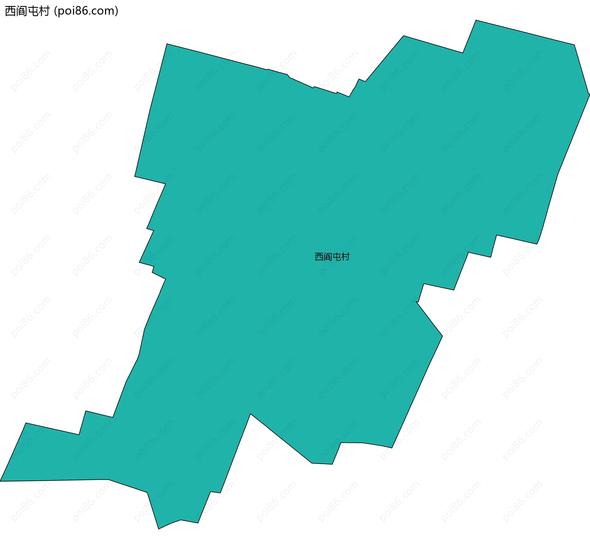 西阎屯村边界地图