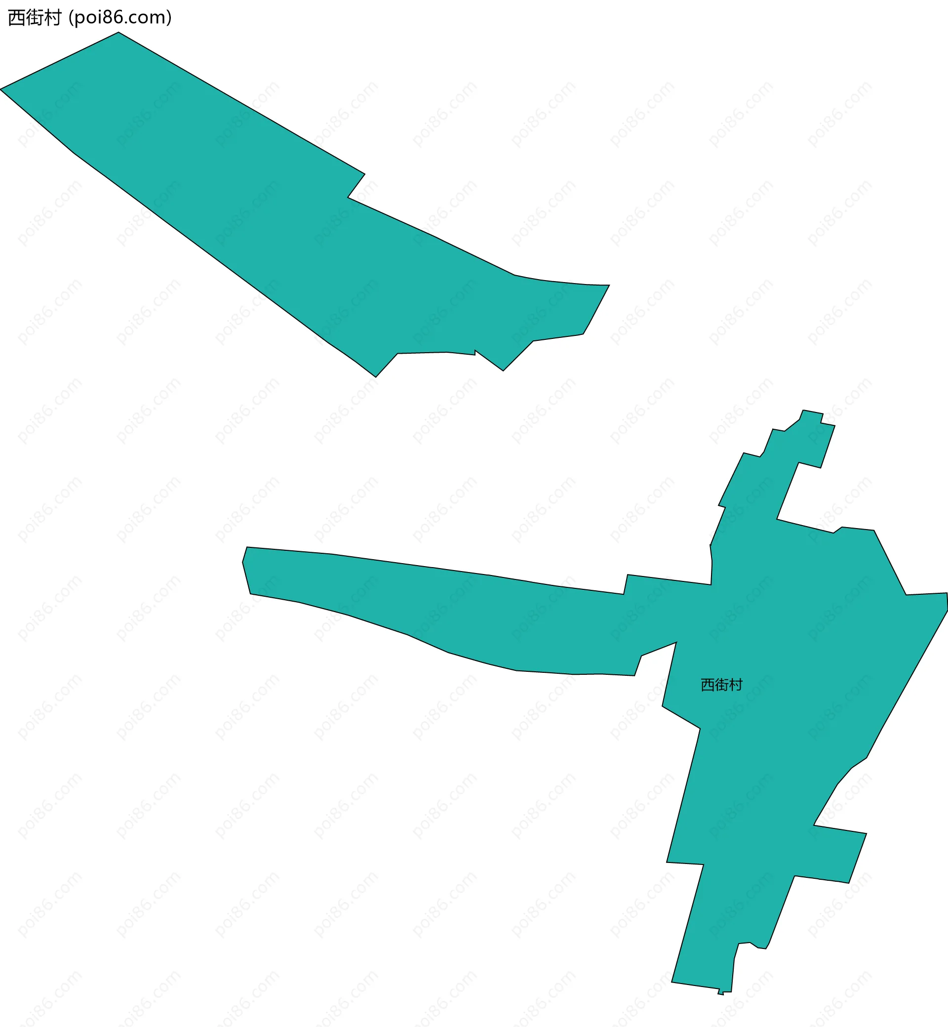 西街村边界地图